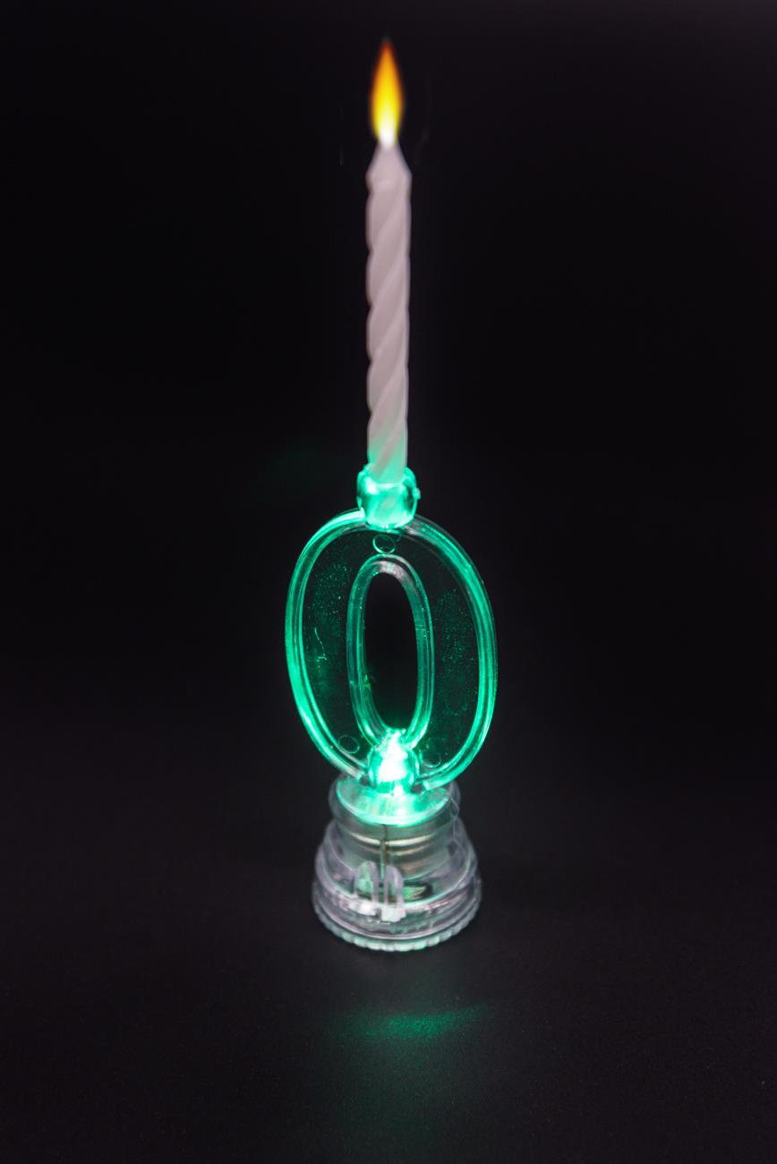Number 0-9 LED Flashing Candle Holders Birthday Anniversary All Age Cake Toppers - Picture 3 of 41