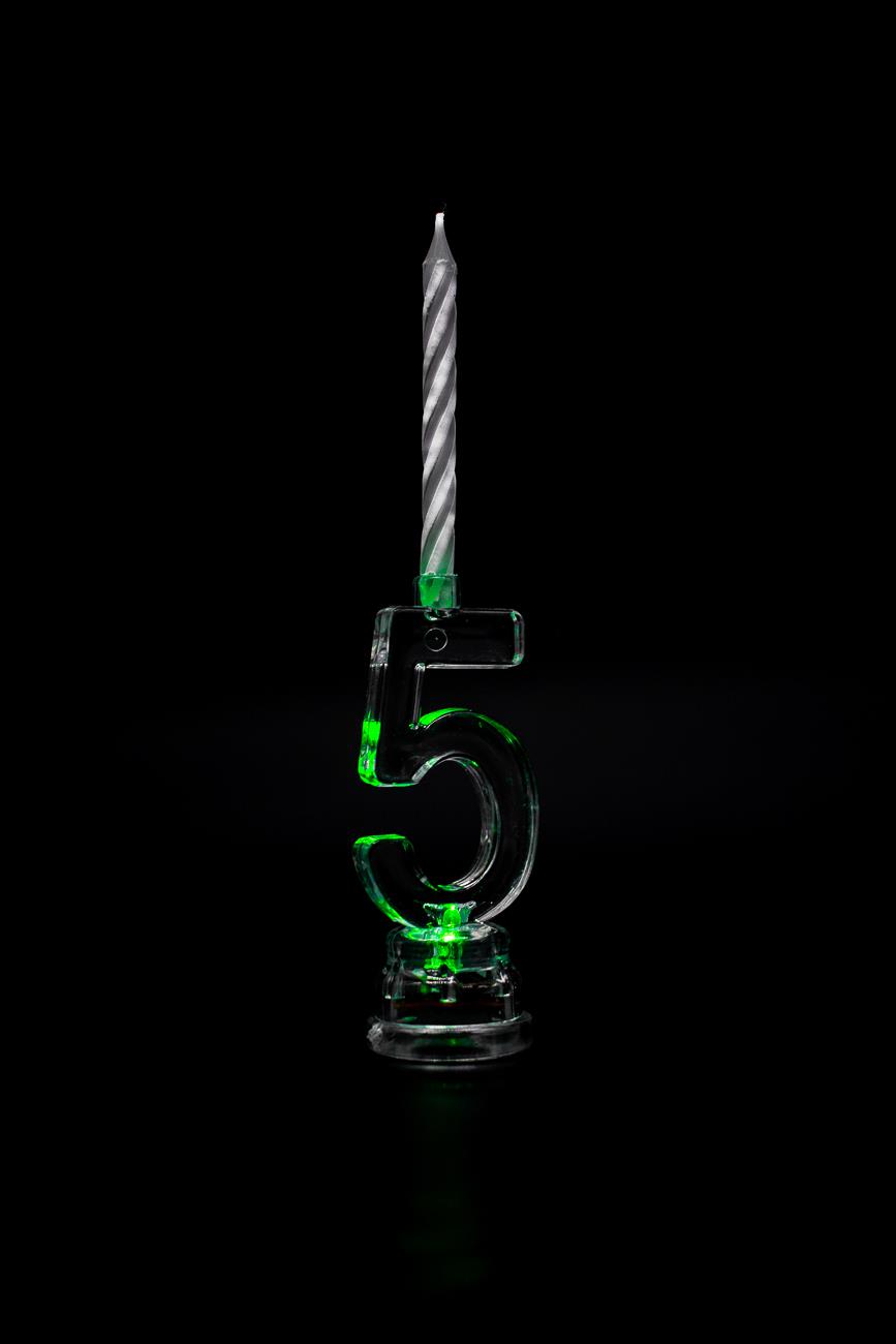 Number 0-9 LED Flashing Candle Holders Birthday Anniversary All Age Cake Toppers - Picture 20 of 41