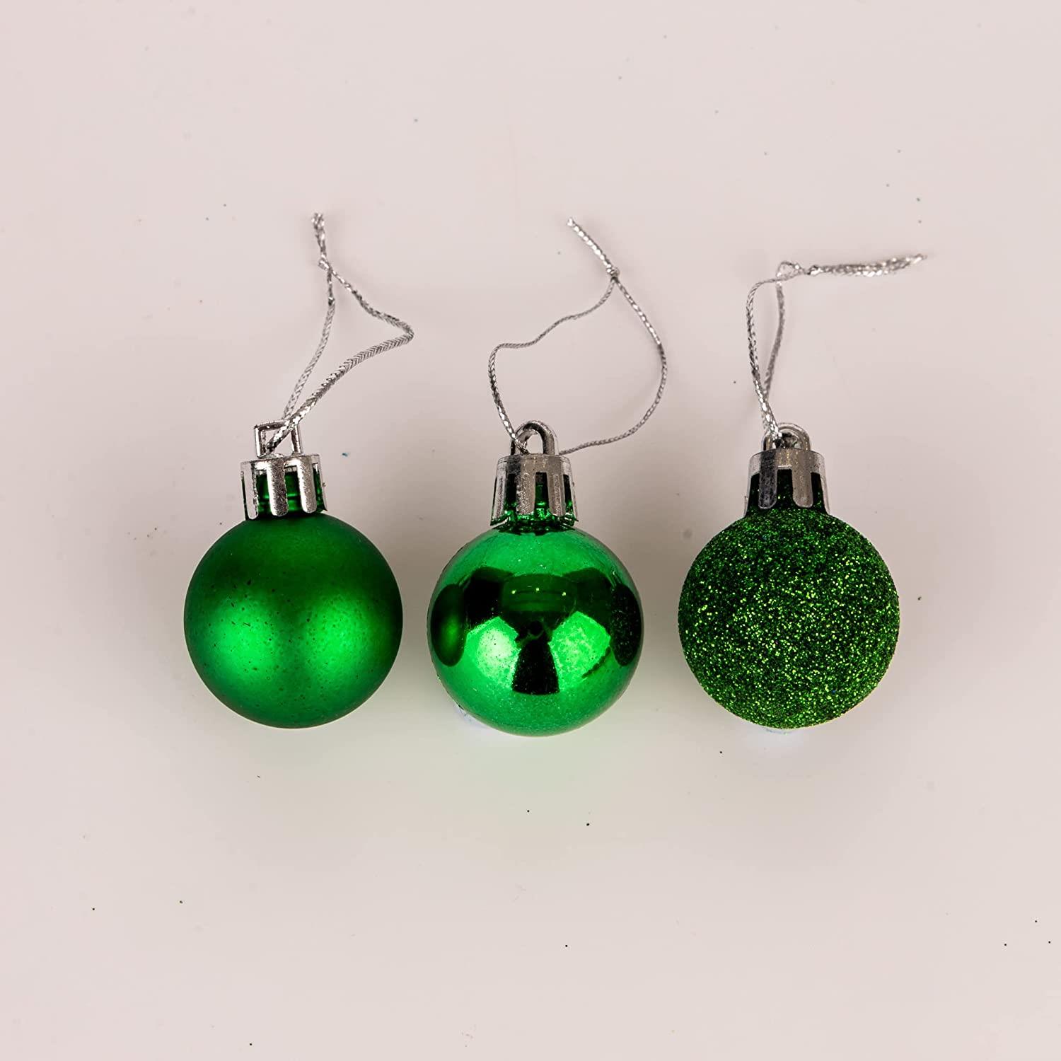 Christmas Baubles Tree Ornament Shiny Glitter Balls Xmas Hanging Decoration 30mm - Picture 25 of 109