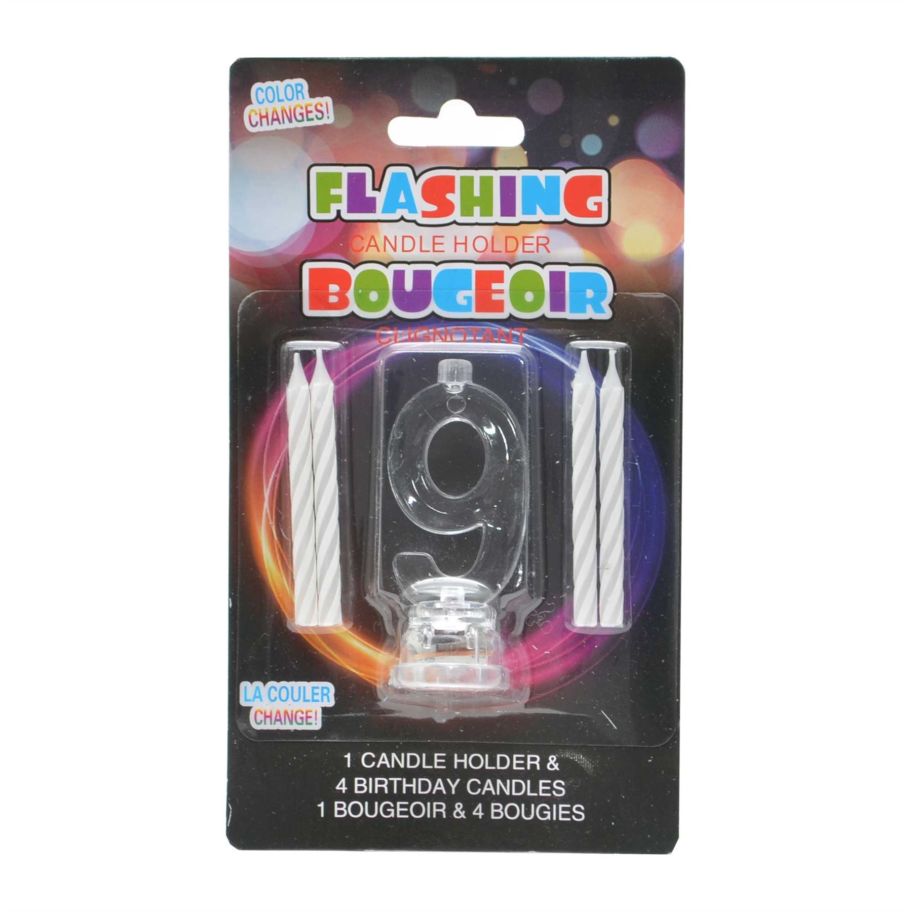 Number 0-9 LED Flashing Candle Holders Birthday Anniversary All Age Cake Toppers - Picture 41 of 41