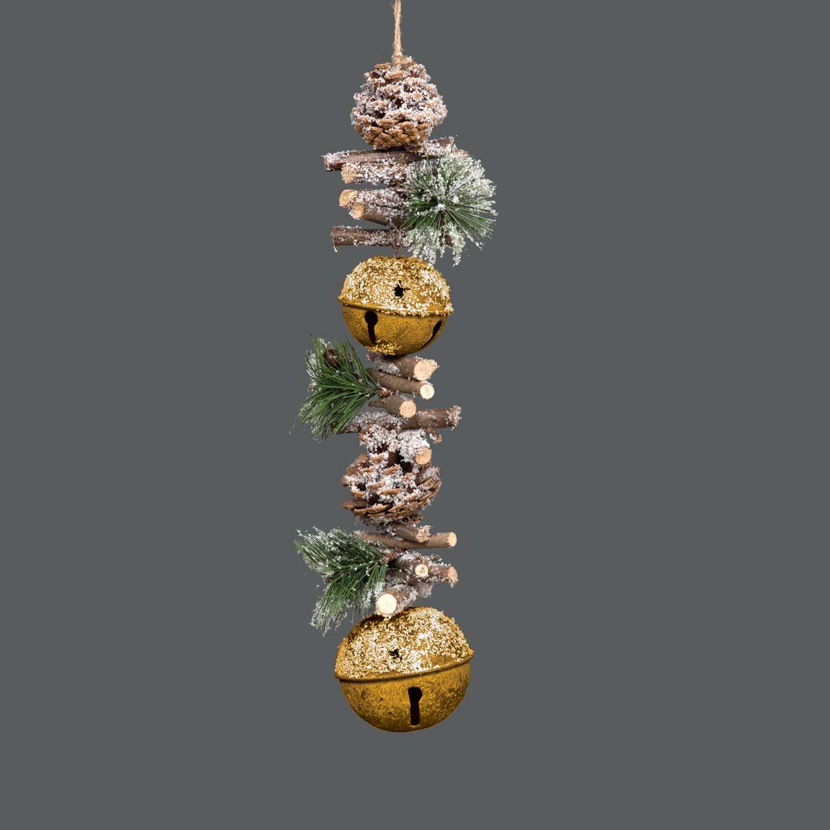 Christmas Garland Hanging Decoration Jingle Bells Xmas Tree Ornaments 33/50/90CM - Picture 9 of 46