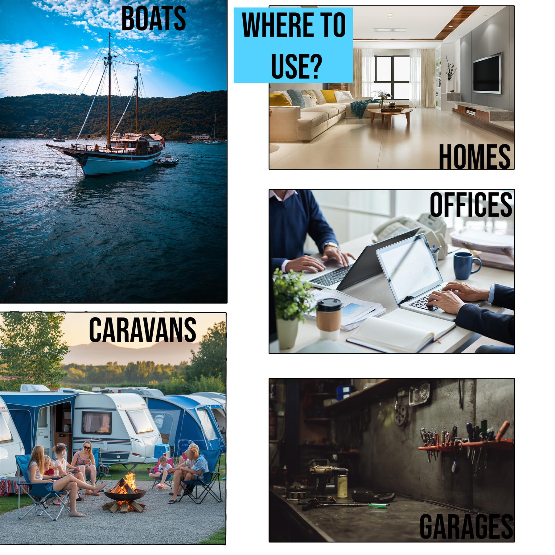 Deshumidificador Interior Trampa Humedad Molde Removedor de Moho Hogar Caravana - Imagen 21 de 35