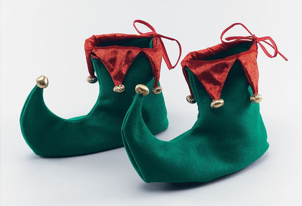 Adult Elf Costume Hat Shoes Christmas Fancy Dress Santa Wholesale Accessories - Picture 15 of 18