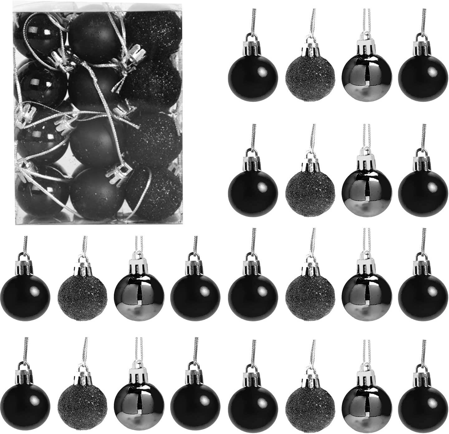 Christmas Baubles Tree Ornament Shiny Glitter Balls Xmas Hanging Decoration 30mm - Picture 5 of 109