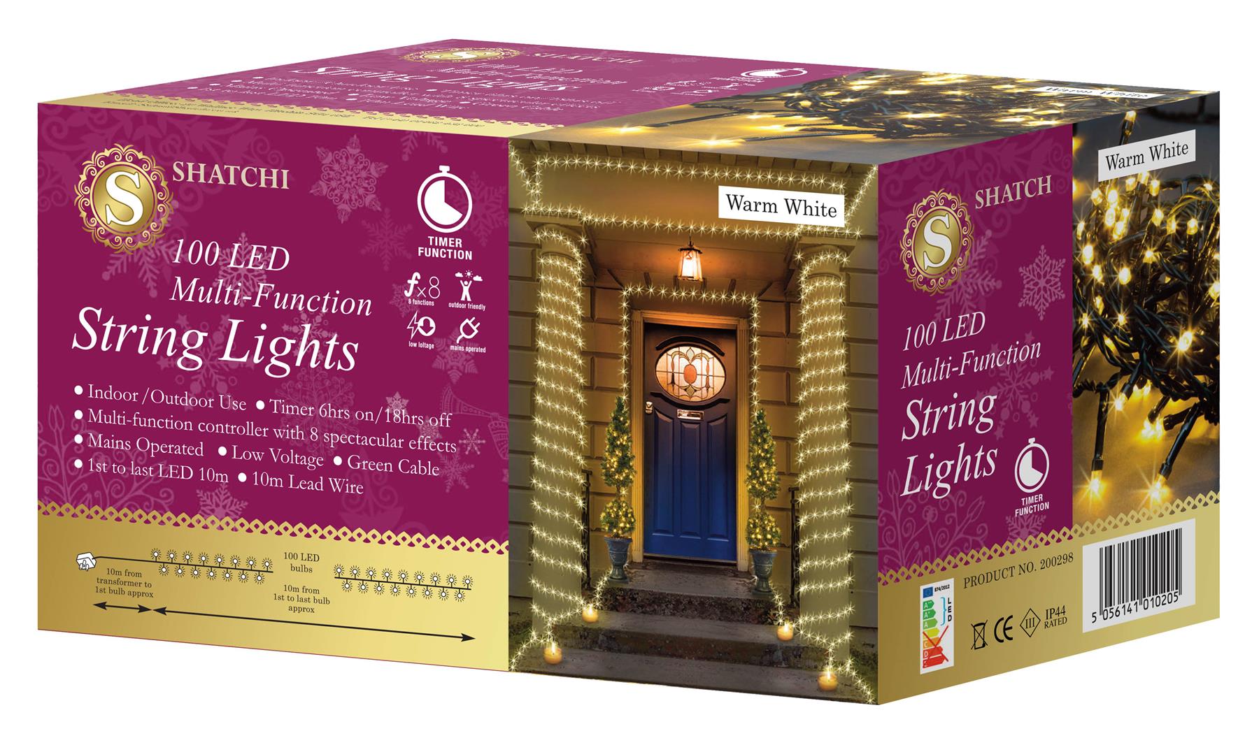 Christmas Fairy Lights LED String Mains Plug-In Outdoor XMAS Home Decor 100-2000 - Picture 37 of 39