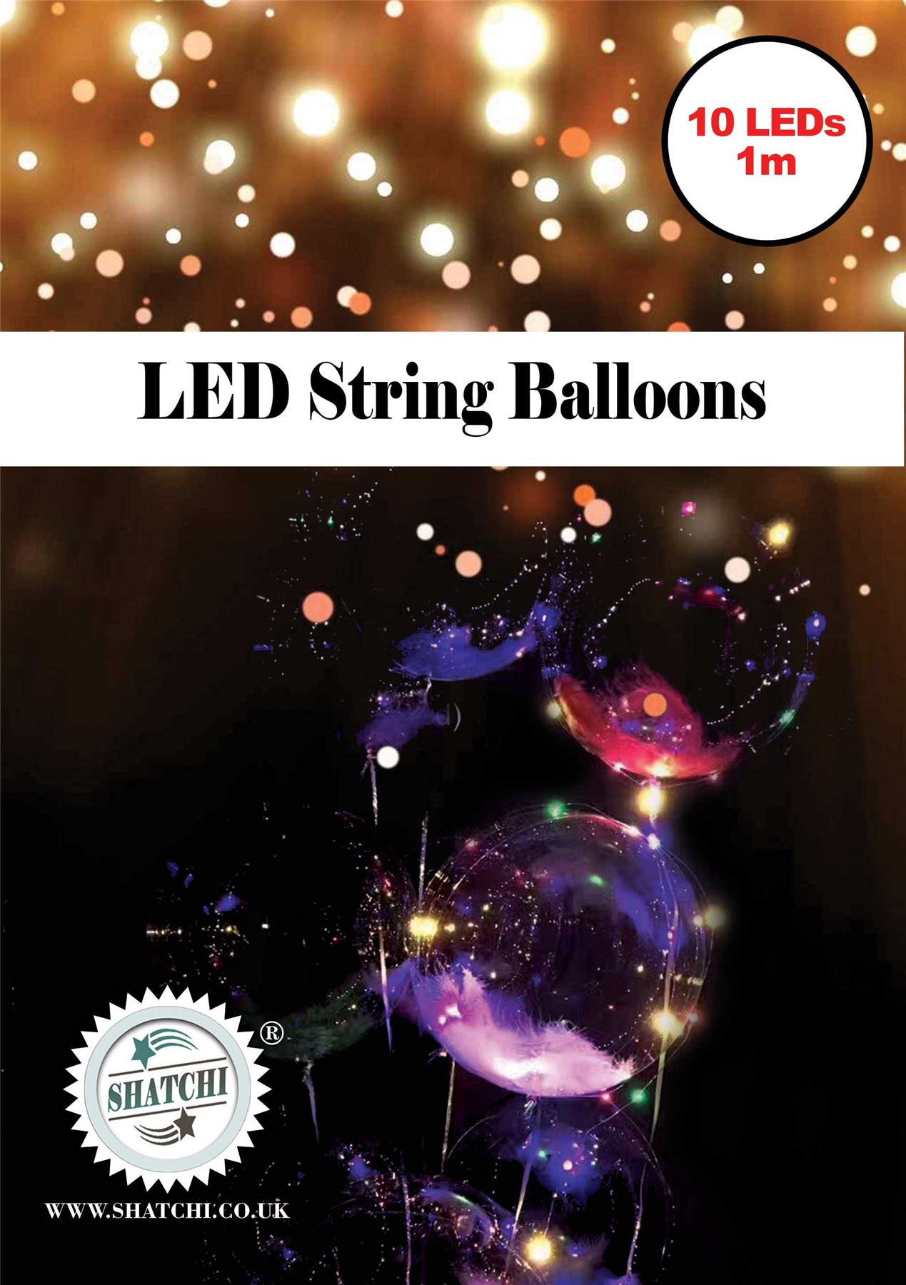 Clear LED Lights Balloons Wedding Birthday Party Xmas Christmas Decoration - Picture 6 of 13