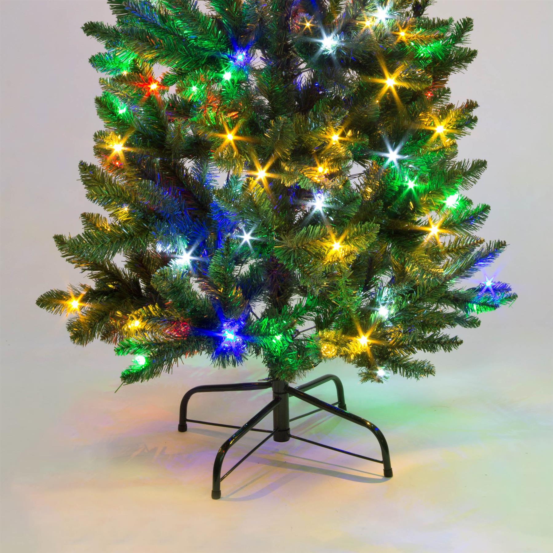 Christmas Tree Pre Lit Slim Pencil Pine Green Artificial Bushy XMAS Decor 4-8FT - Picture 20 of 79