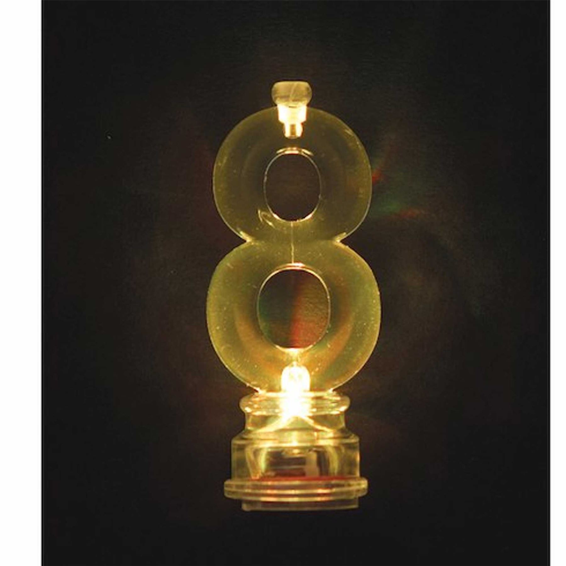 Number 0-9 LED Flashing Candle Holders Birthday Anniversary All Age Cake Toppers - Picture 33 of 41