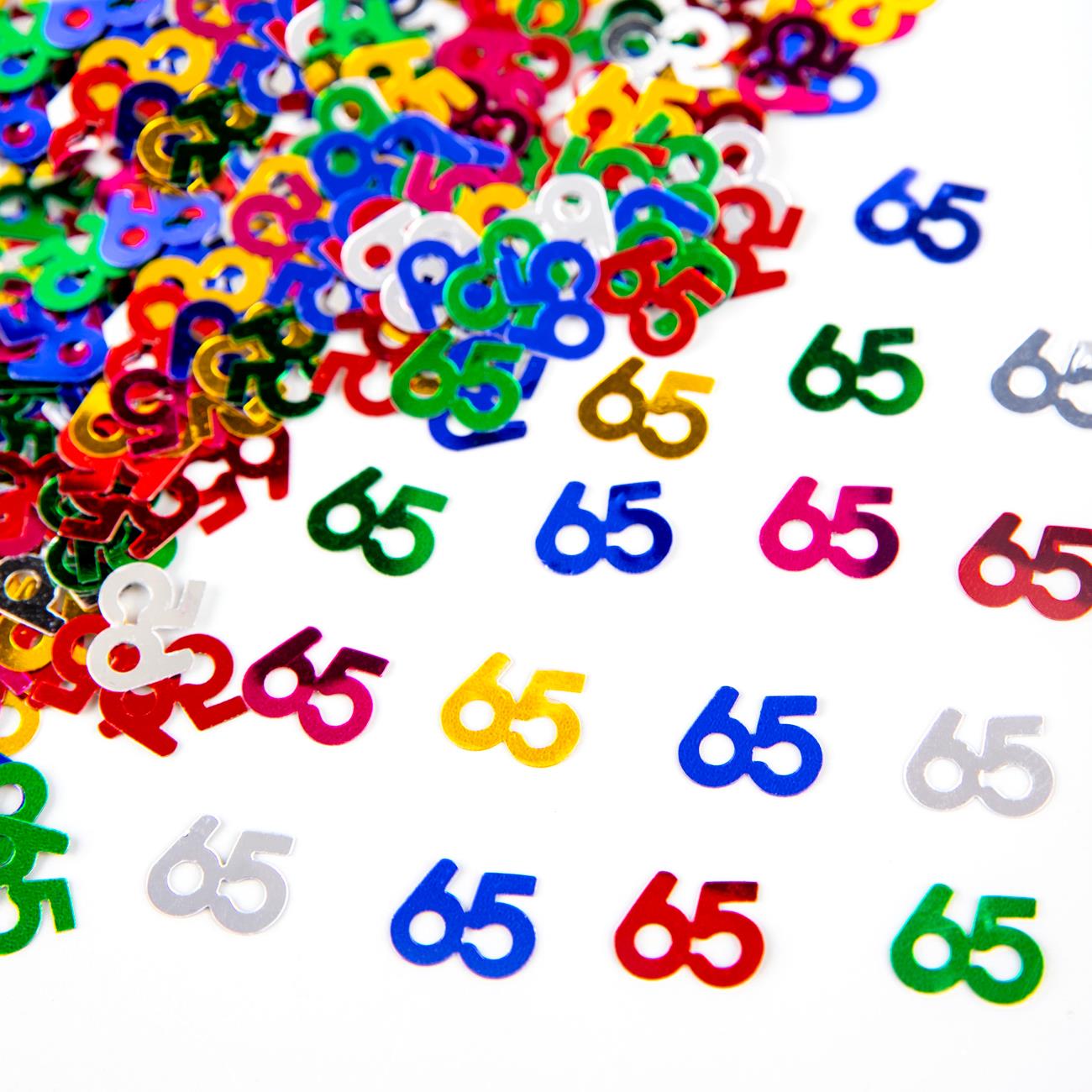 65th Age Confetti Birthday Anniversary Sprinkles Table Scatter Glitz Party Decor - Picture 22 of 33