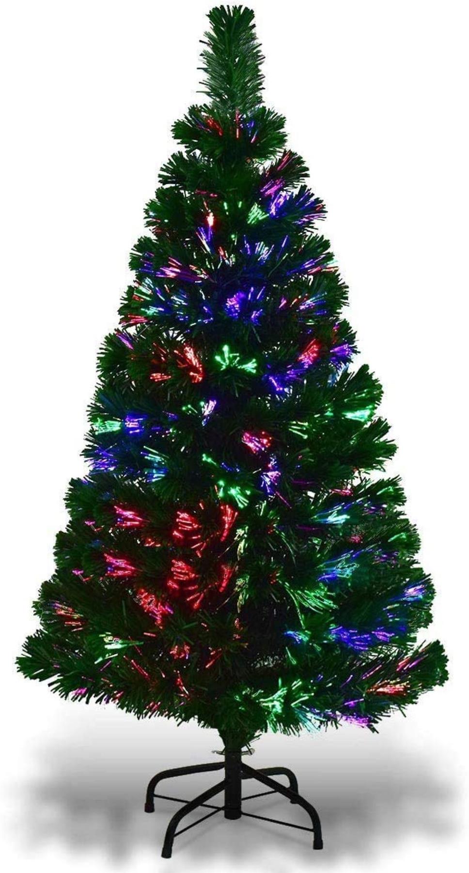 Christmas Tree Pre-Lit Green Fiber Optic LED Light Xmas Home Festive Decor 2-7FT - Picture 24 of 65