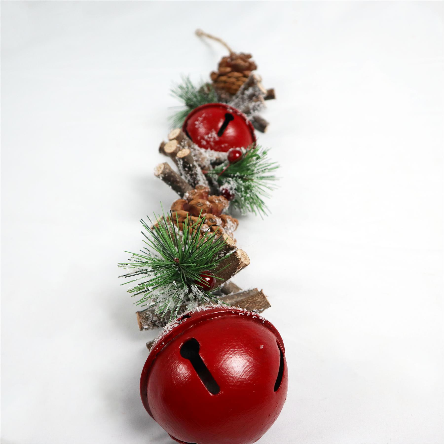 Christmas Garland Hanging Decoration Jingle Bells Xmas Tree Ornaments 33/50/90CM - Picture 25 of 46