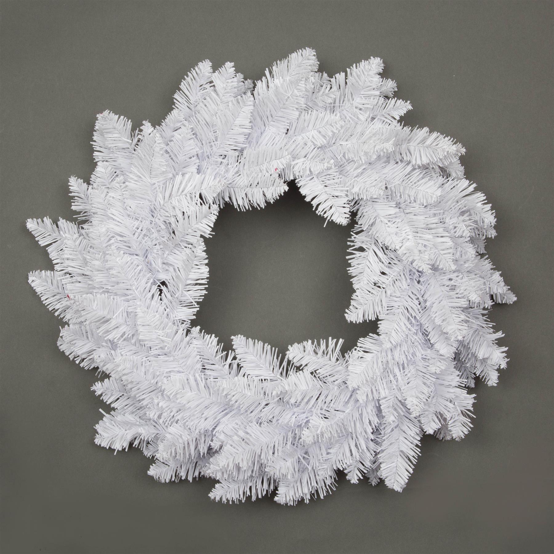 Pre Lit Christmas Wreaths Snow Flocked LED Hanging Wall Door Xmas Home Decor - Picture 29 of 31