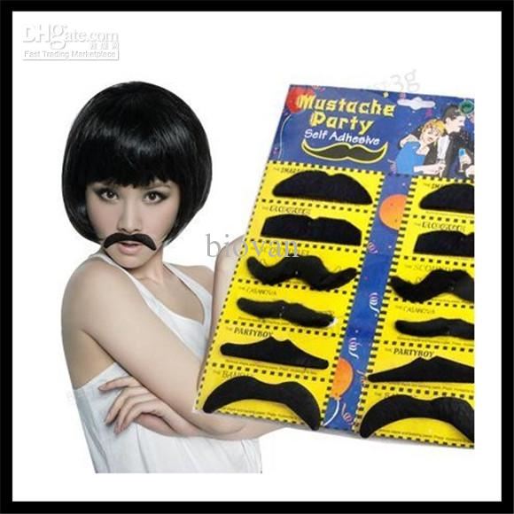 Self Adhesive Fake Moustache Mustache Beard Halloween Fancy Dress Party Costume