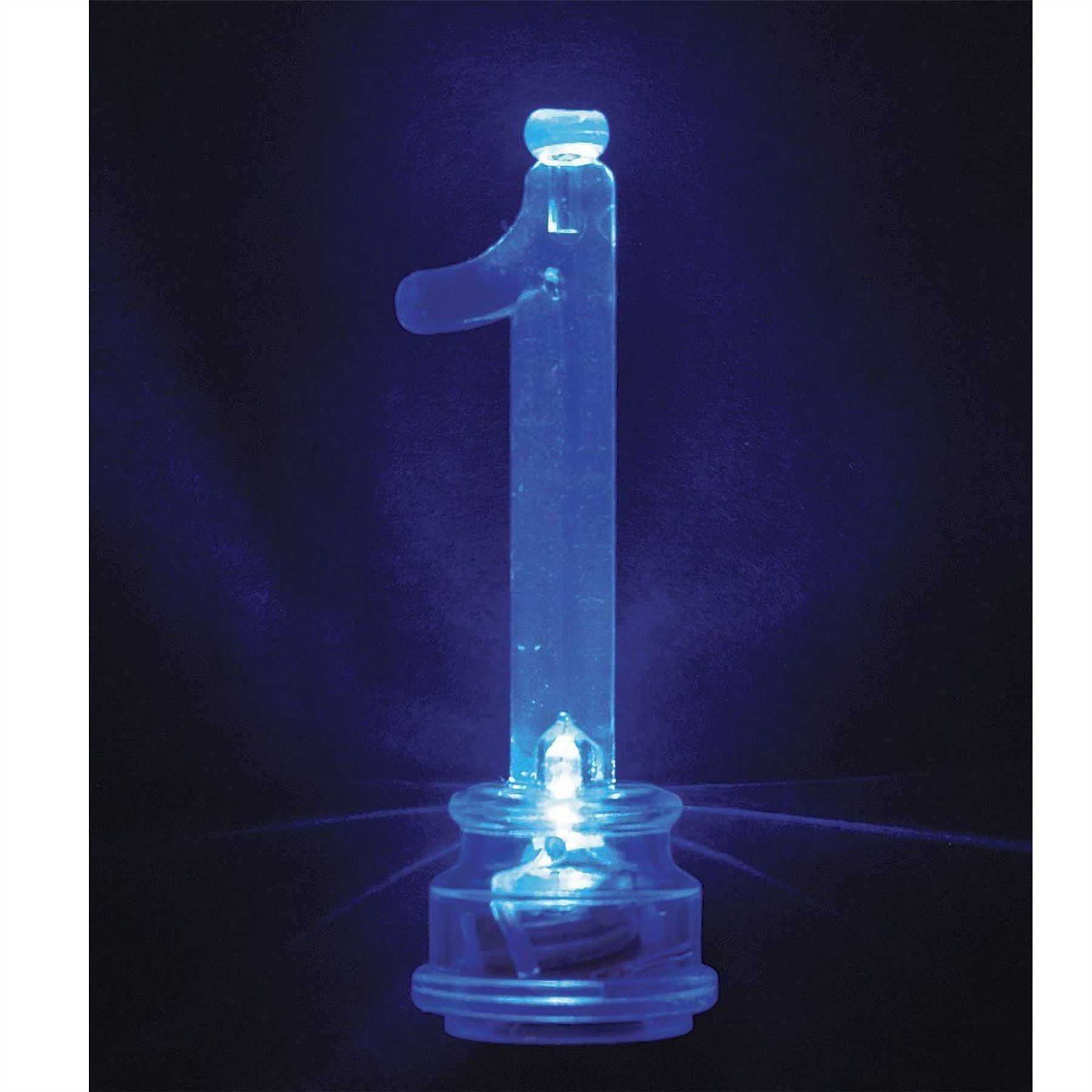 Number 0-9 LED Flashing Candle Holders Birthday Anniversary All Age Cake Toppers - Picture 7 of 41