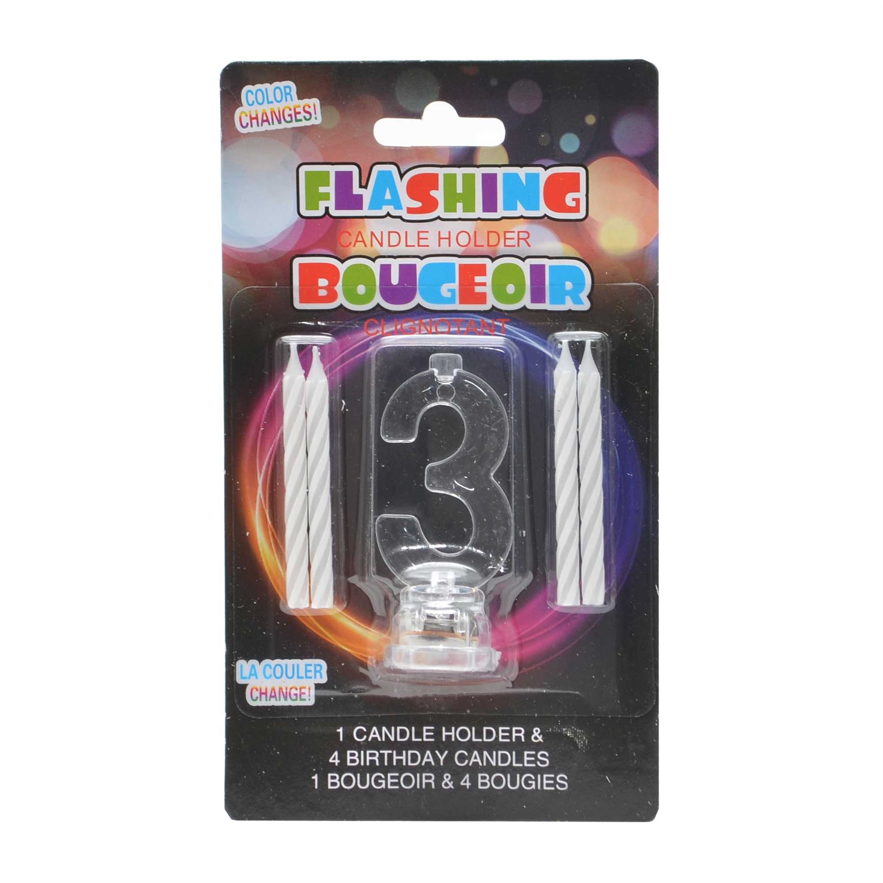 Number 0-9 LED Flashing Candle Holders Birthday Anniversary All Age Cake Toppers - Picture 15 of 41