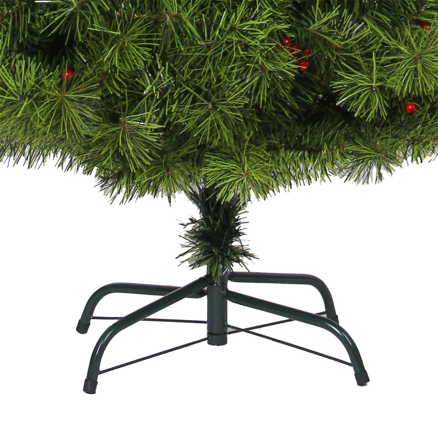 Bushy Green Artificial Christmas Tree Berries Xmas Home Decorations 4ft to 7ft - Picture 19 of 19