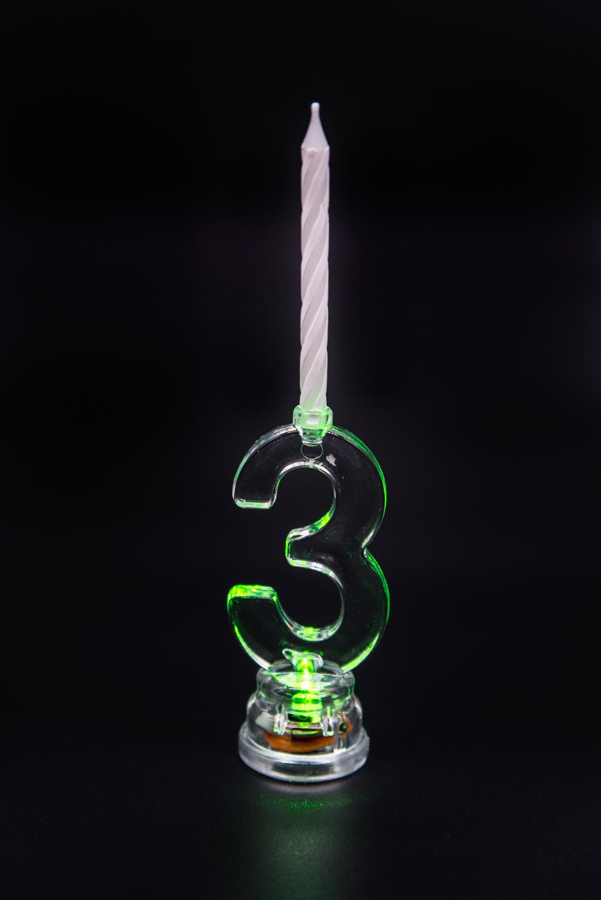 Number 0-9 LED Flashing Candle Holders Birthday Anniversary All Age Cake Toppers - Picture 14 of 41