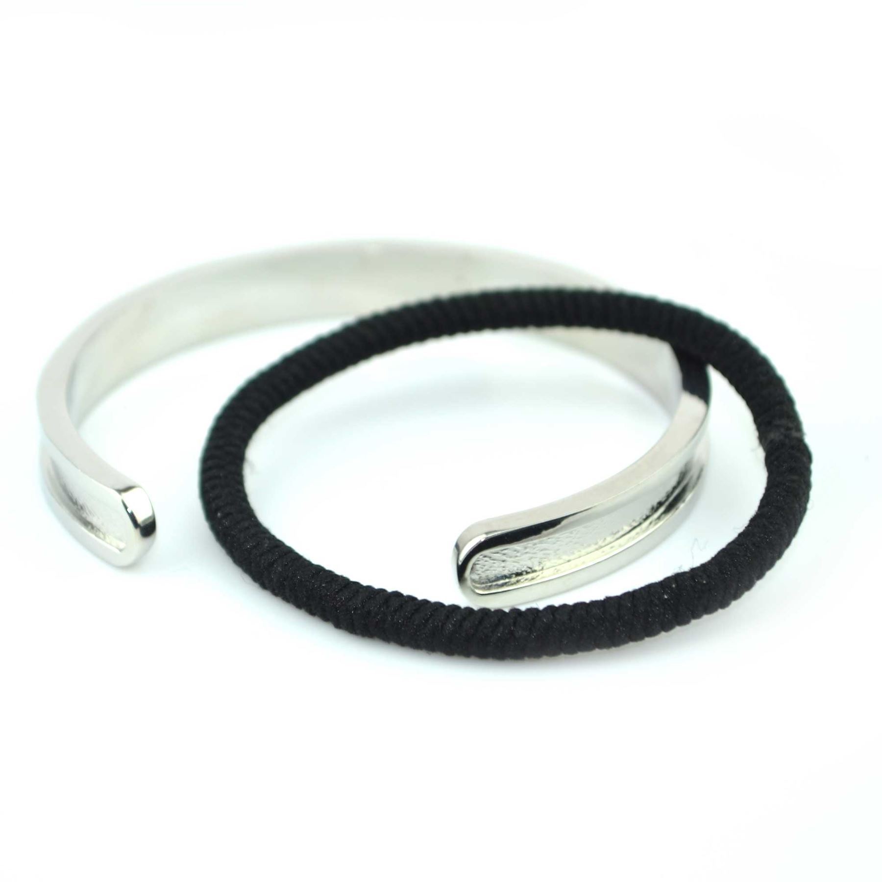 Hair Tie Cuff Bracelet Rubber Bands Bangle Gold Silver Rose Party Bridal Prom - Picture 10 of 111