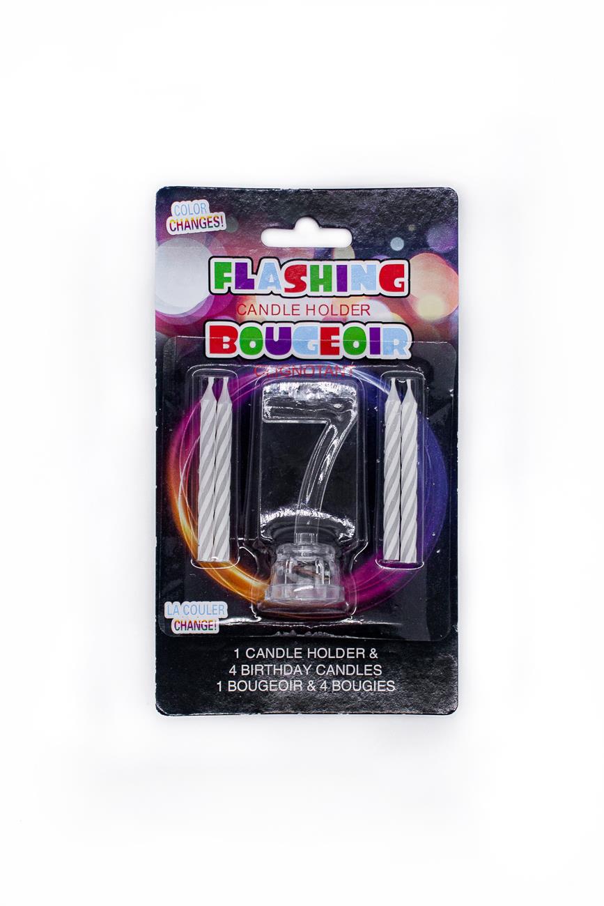 Number 0-9 LED Flashing Candle Holders Birthday Anniversary All Age Cake Toppers - Picture 31 of 41