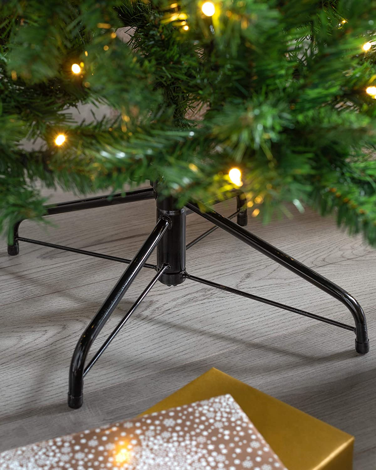 Christmas Tree Pre Lit Slim Pencil Pine Green Artificial Bushy XMAS Decor 4-8FT - Picture 47 of 79
