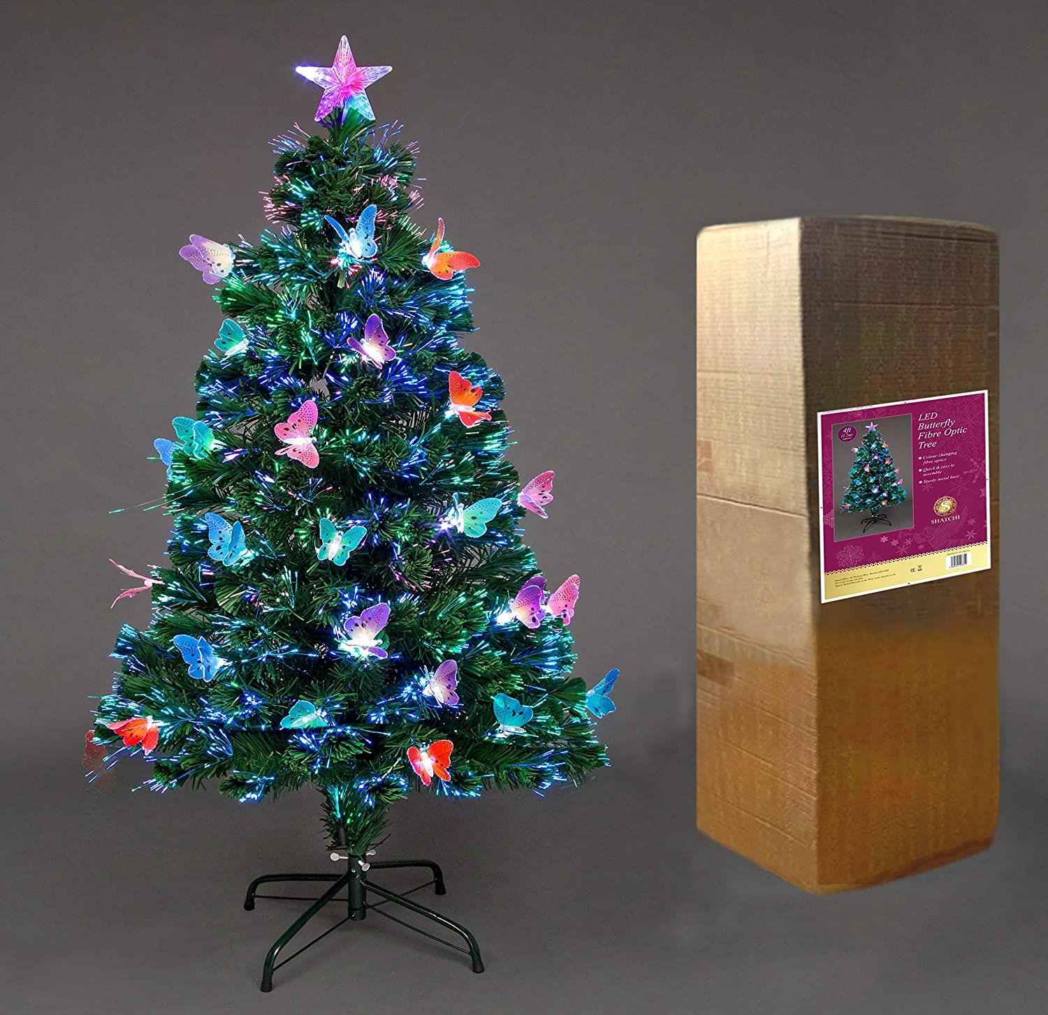 2-6FT Pre-Lit Christmas Tree Fiber Optic Pine LED Light Xmas Home Holiday Decor - Picture 17 of 52