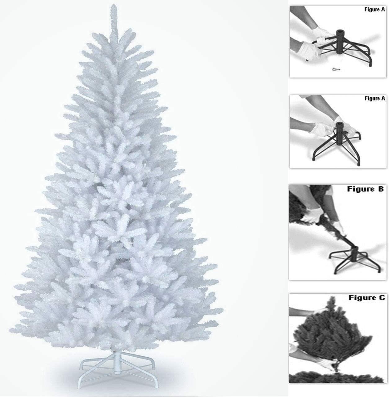 Christmas Tree White Xmas Artificial Bushy Pine Outdoor Xmas Home Decor 4Ft-12FT - Picture 24 of 39
