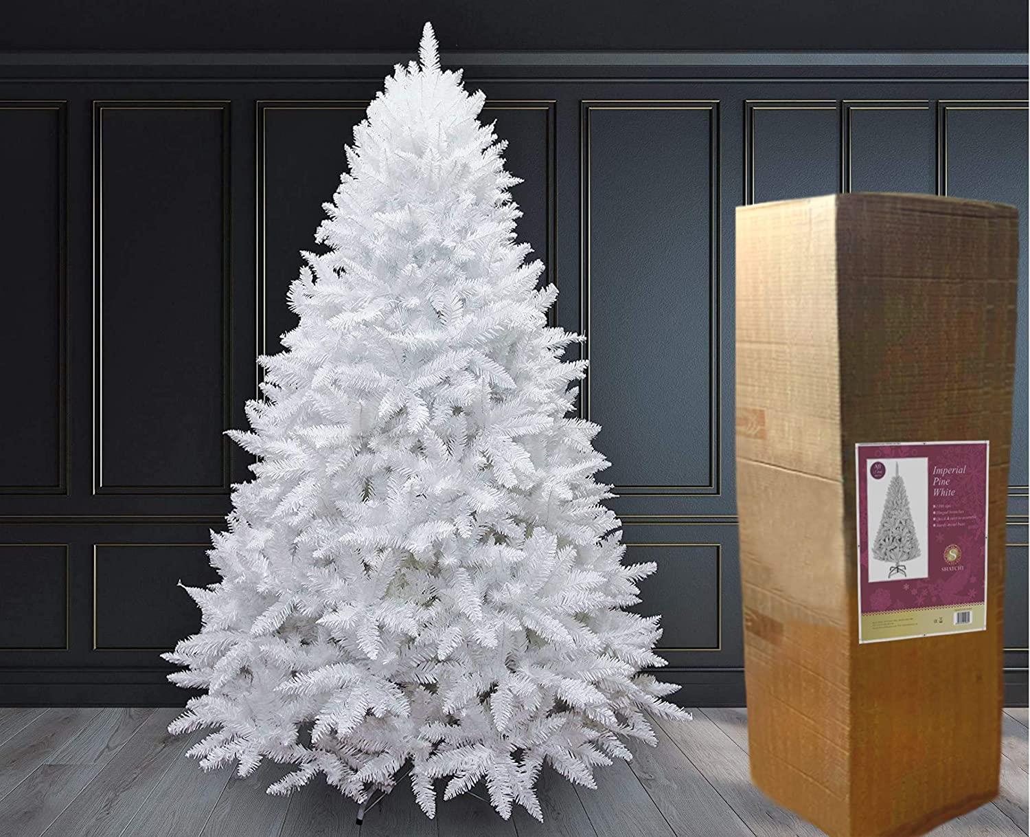 Christmas Tree White Xmas Artificial Bushy Pine Outdoor Xmas Home Decor 4Ft-12FT - Picture 26 of 39