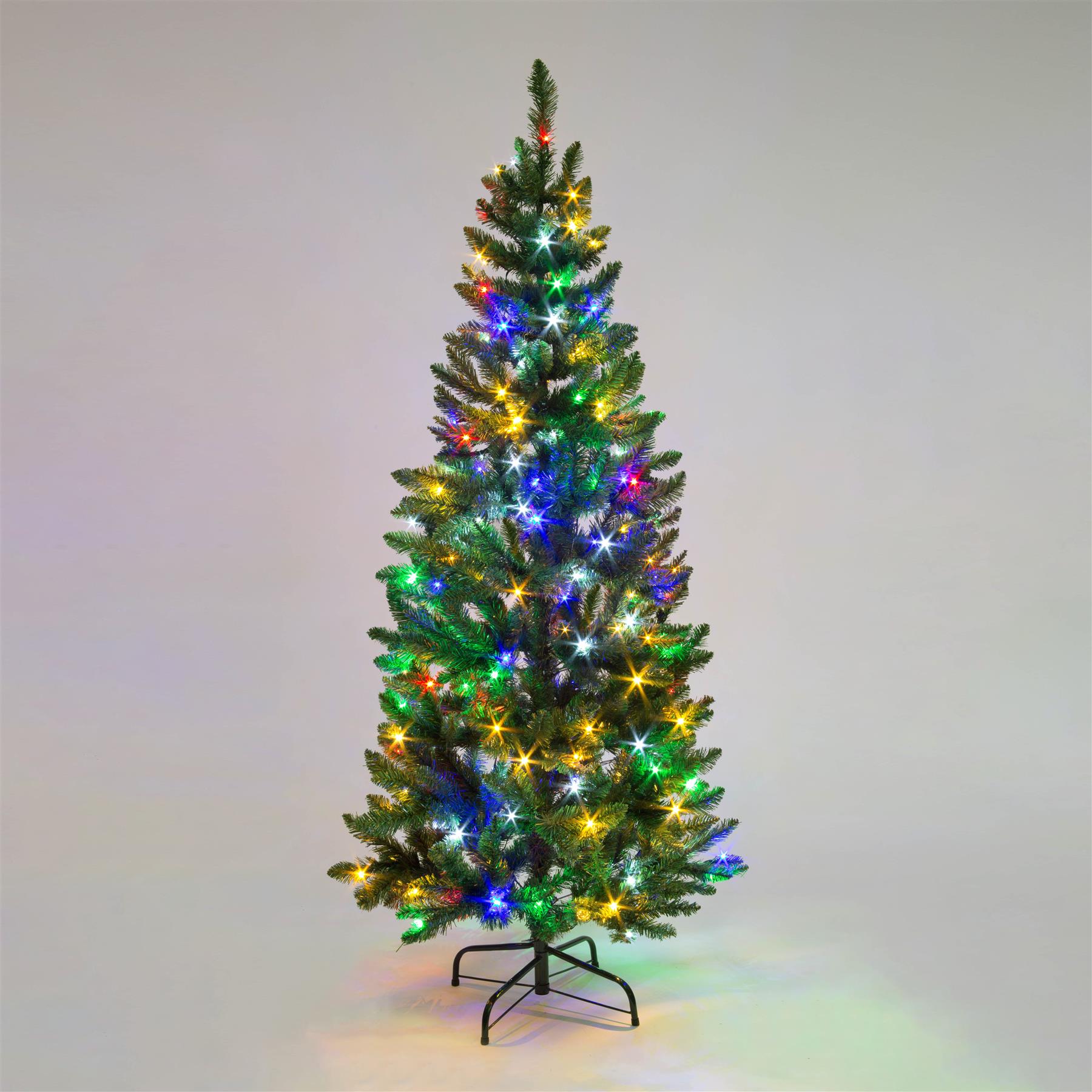 Christmas Tree Pre Lit Slim Pencil Pine Green Artificial Bushy XMAS Decor 4-8FT - Picture 2 of 79