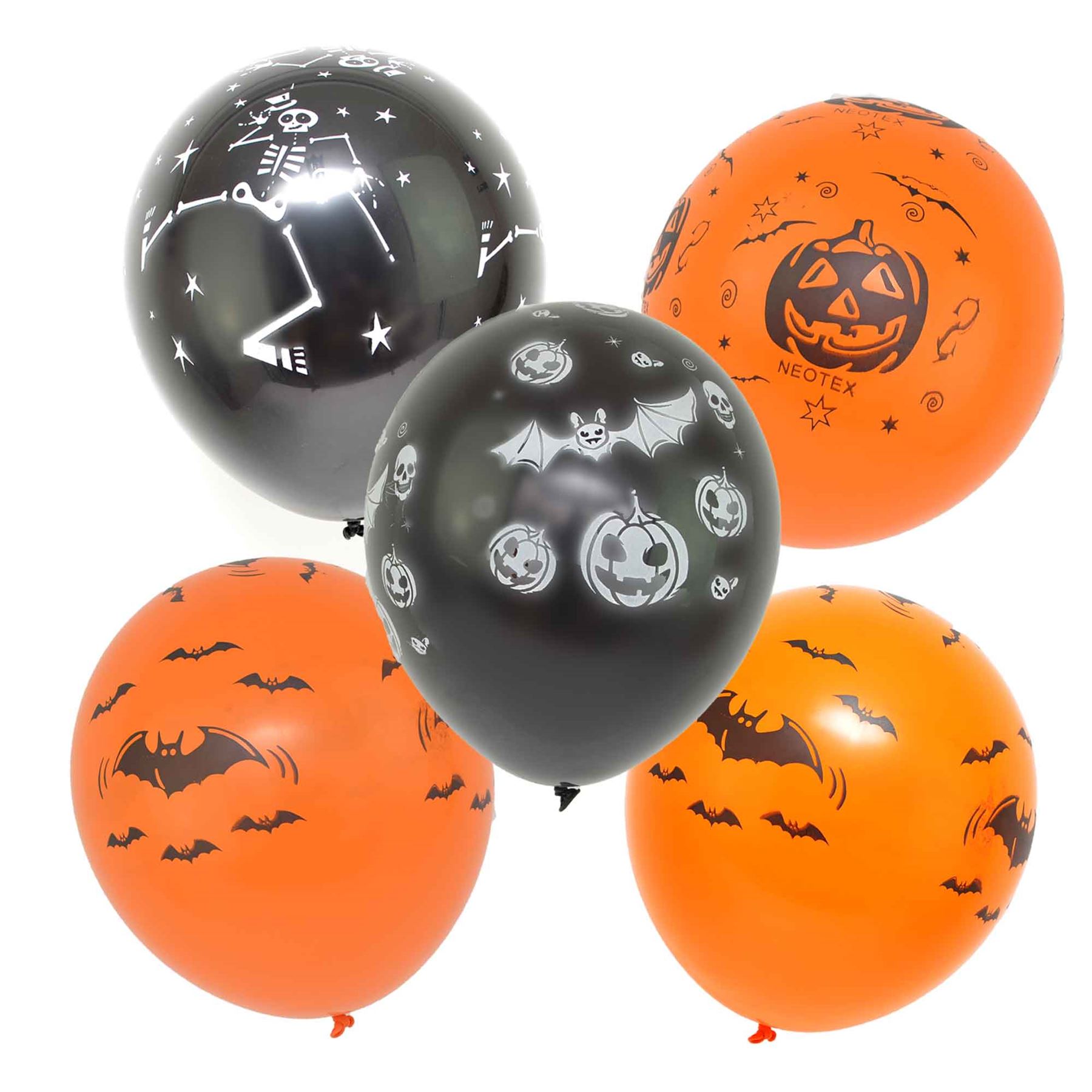 Orange Black Balloons Halloween Trick & Trick Scary Spooky Horror Party Decor - Picture 14 of 16