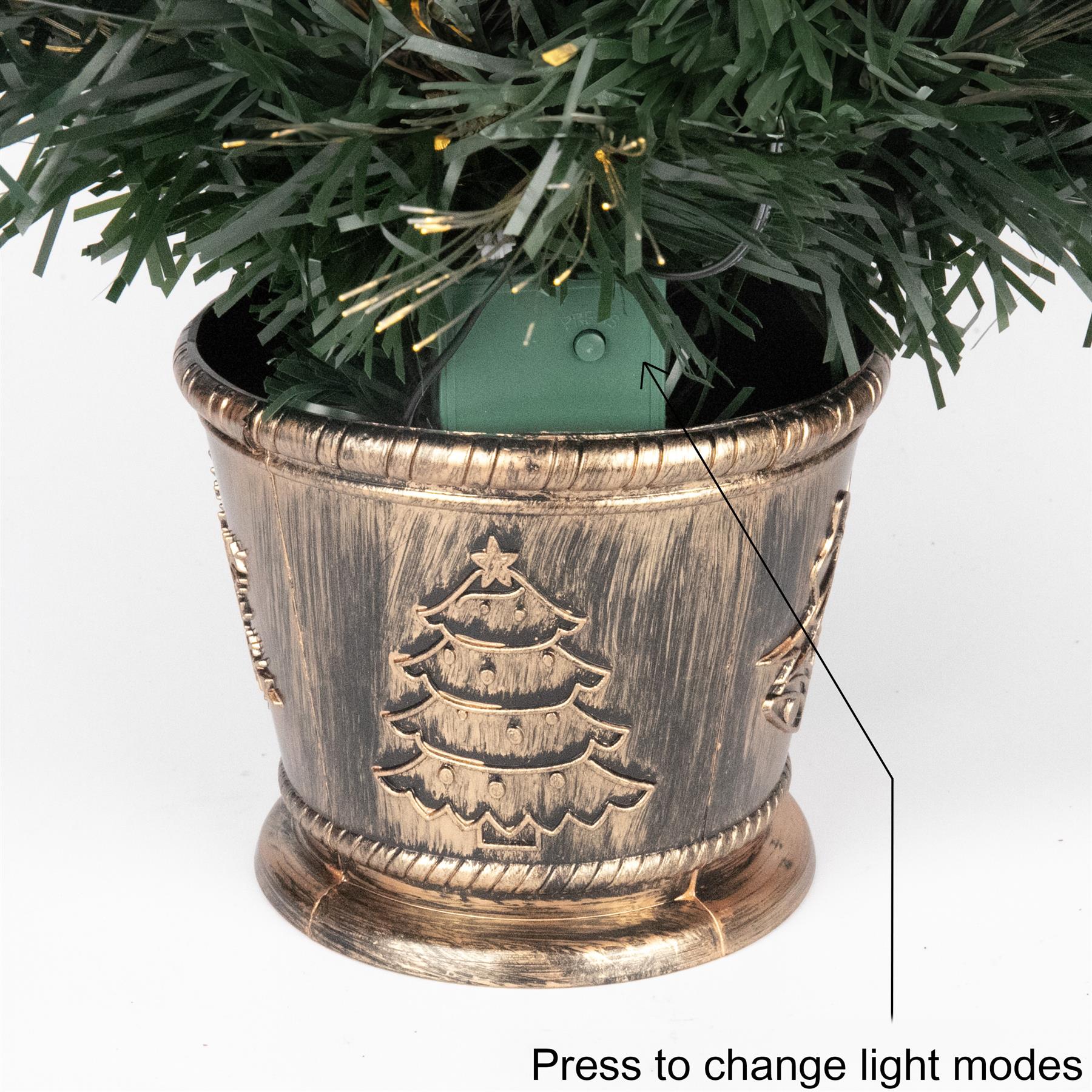 2-6FT Fibre Optic Christmas Tree Pre-Lit Bushy LED Ribbon-Bows Xmas Home Decor - Picture 4 of 29