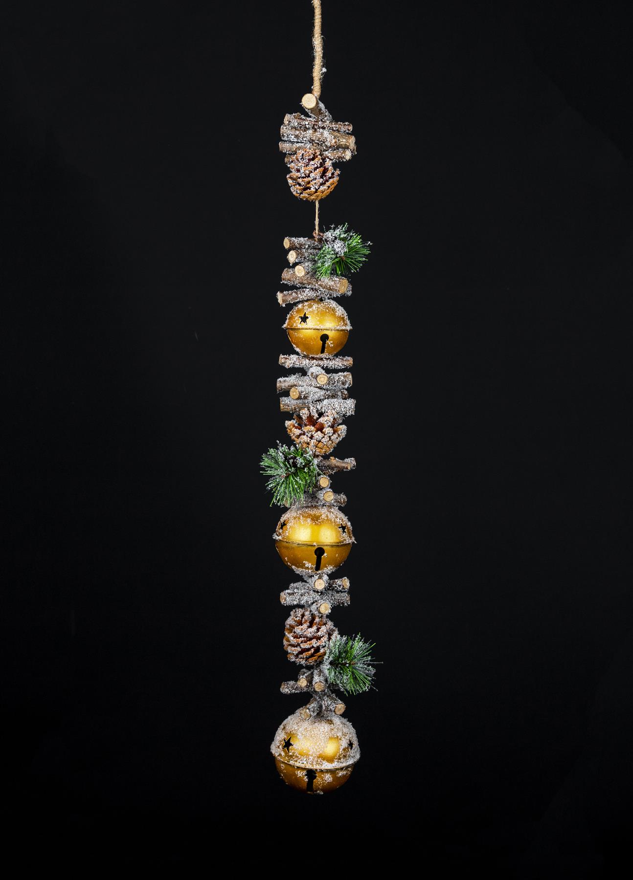 Christmas Garland Hanging Decoration Jingle Bells Xmas Tree Ornaments 33/50/90CM - Picture 14 of 46