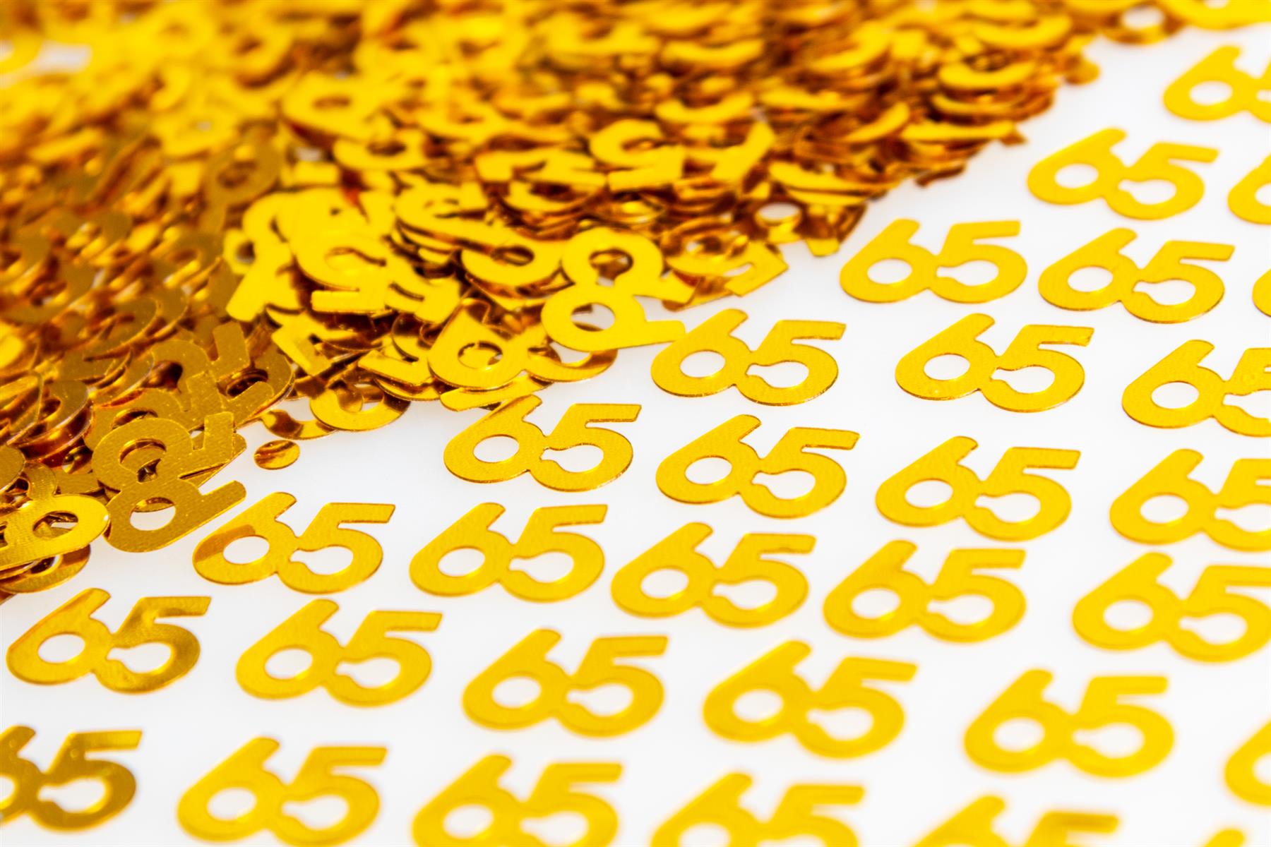 65th Age Confetti Birthday Anniversary Sprinkles Table Scatter Glitz Party Decor - Picture 20 of 33