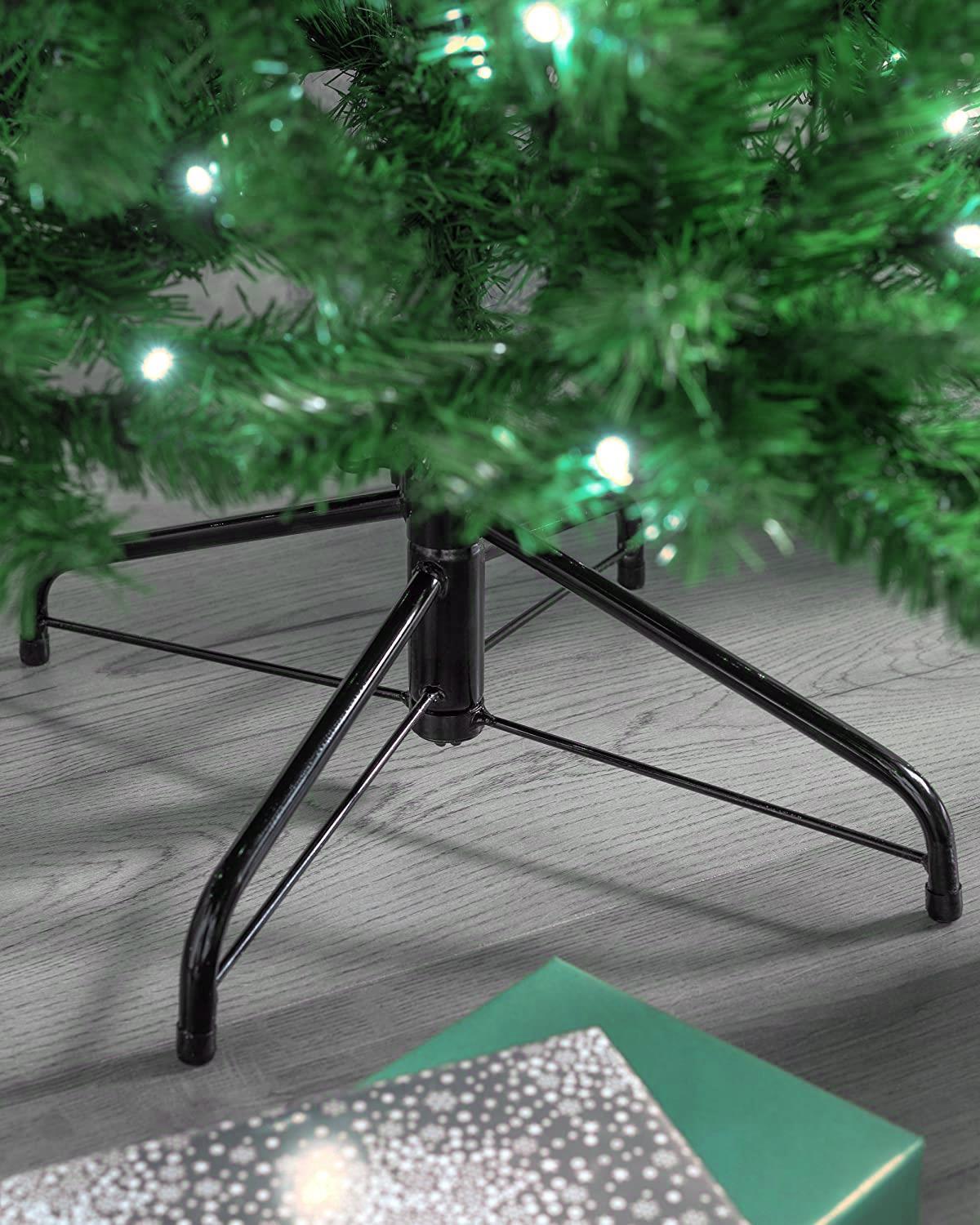 Christmas Tree Pre Lit Slim Pencil Pine Green Artificial Bushy XMAS Decor 4-8FT - Picture 77 of 79