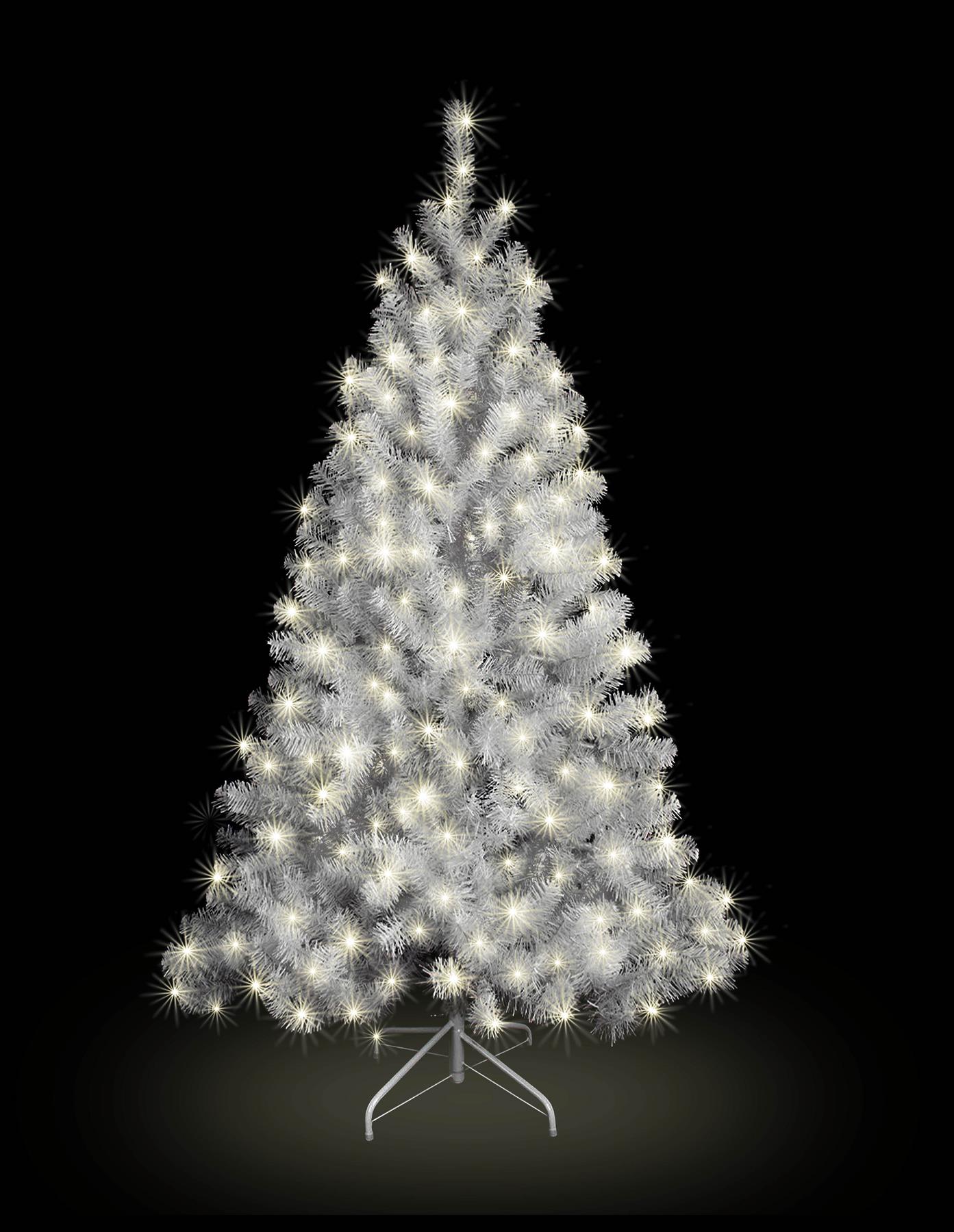 White Christmas Tree Pre-Lit LED Light Bushy Pine Outdoor XMAS Home Decor 4-12FT 3