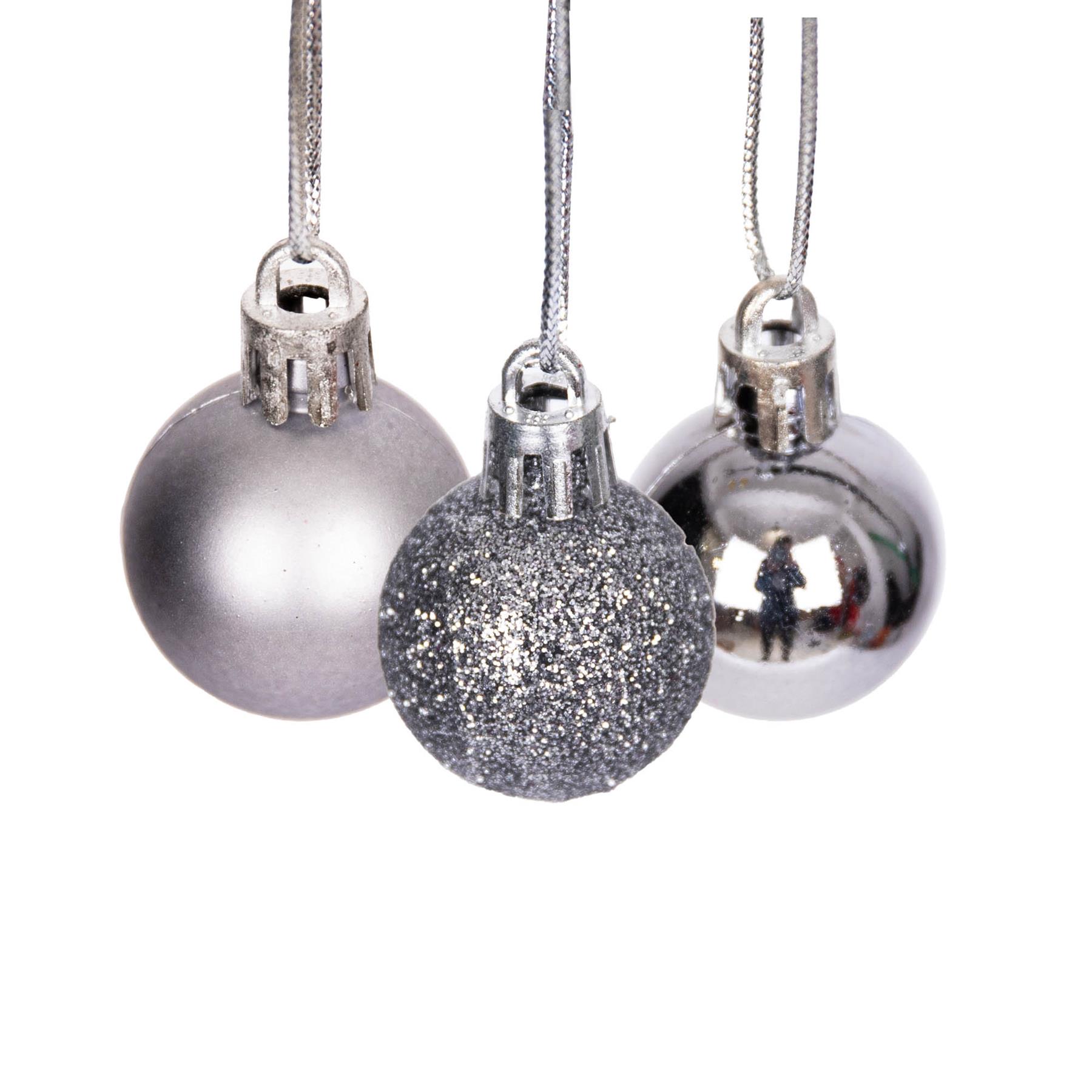 Christmas Baubles Tree Ornament Shiny Glitter Balls Xmas Hanging Decoration 30mm - Picture 58 of 109