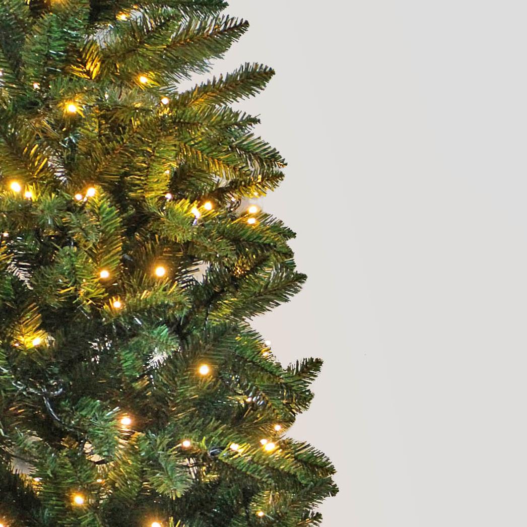 Christmas Tree Pre Lit Slim Pencil Pine Green Artificial Bushy XMAS Decor 4-8FT - Picture 30 of 79