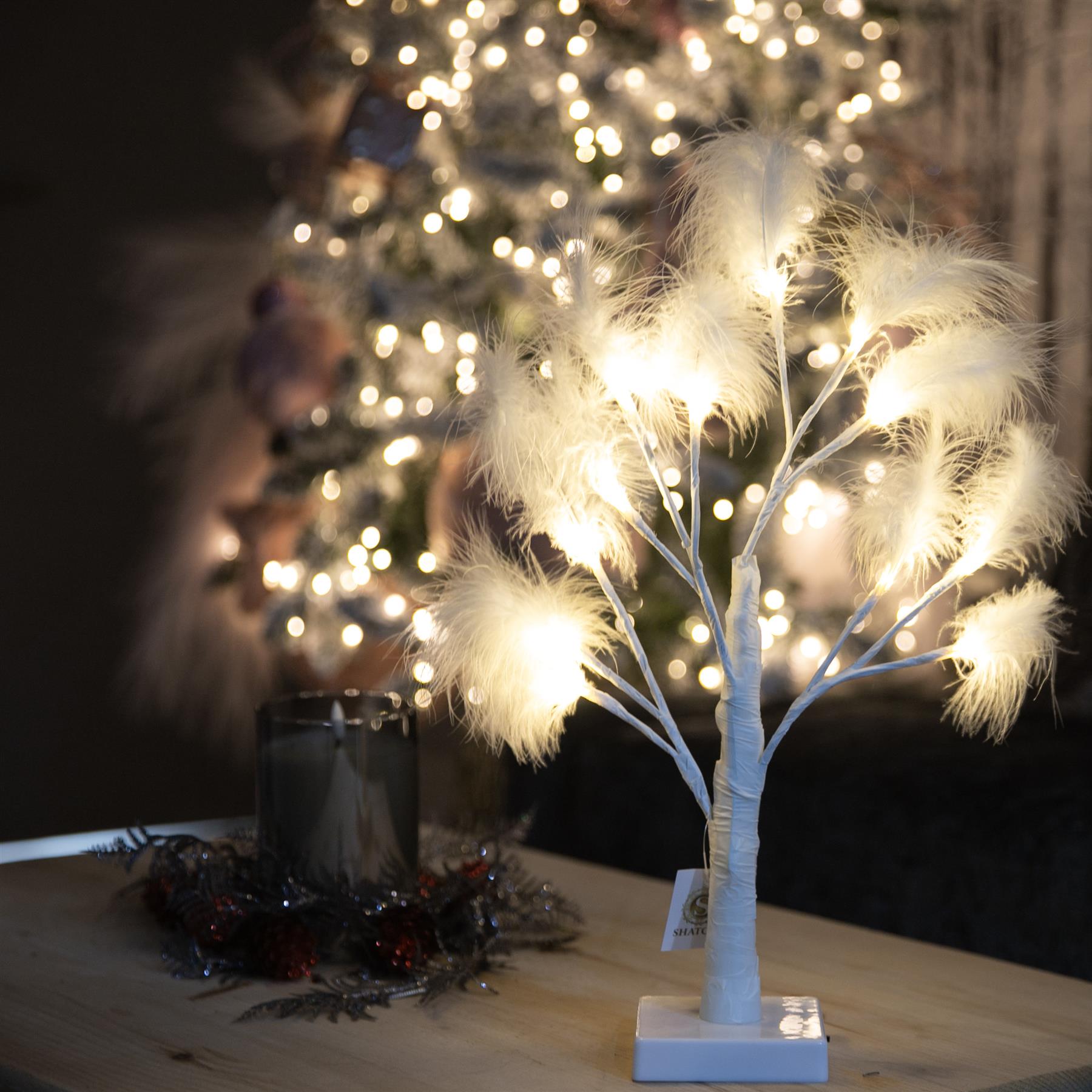 Artificial Pampas Tree Flower Christmas Table Decor Boho Wedding LED Lights B/O - Picture 73 of 73