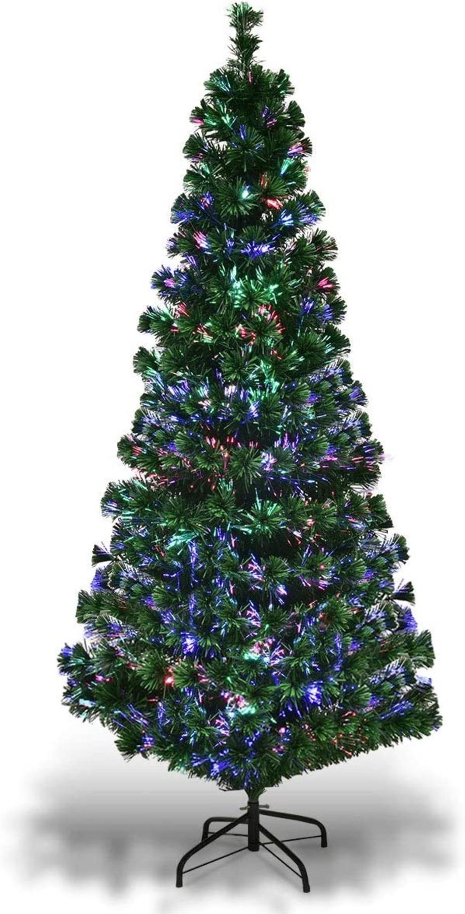 Christmas Tree Pre-Lit Green Fiber Optic LED Light Xmas Home Festive Decor 2-7FT - Picture 55 of 65