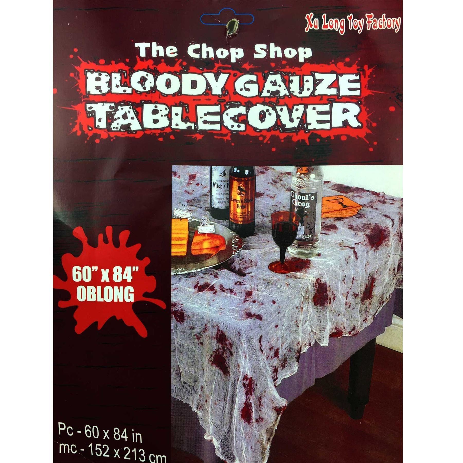 Halloween Creepy Table Cover Blood-Stained Cloth Fabric Scary Hunted House Decor - Picture 29 of 45