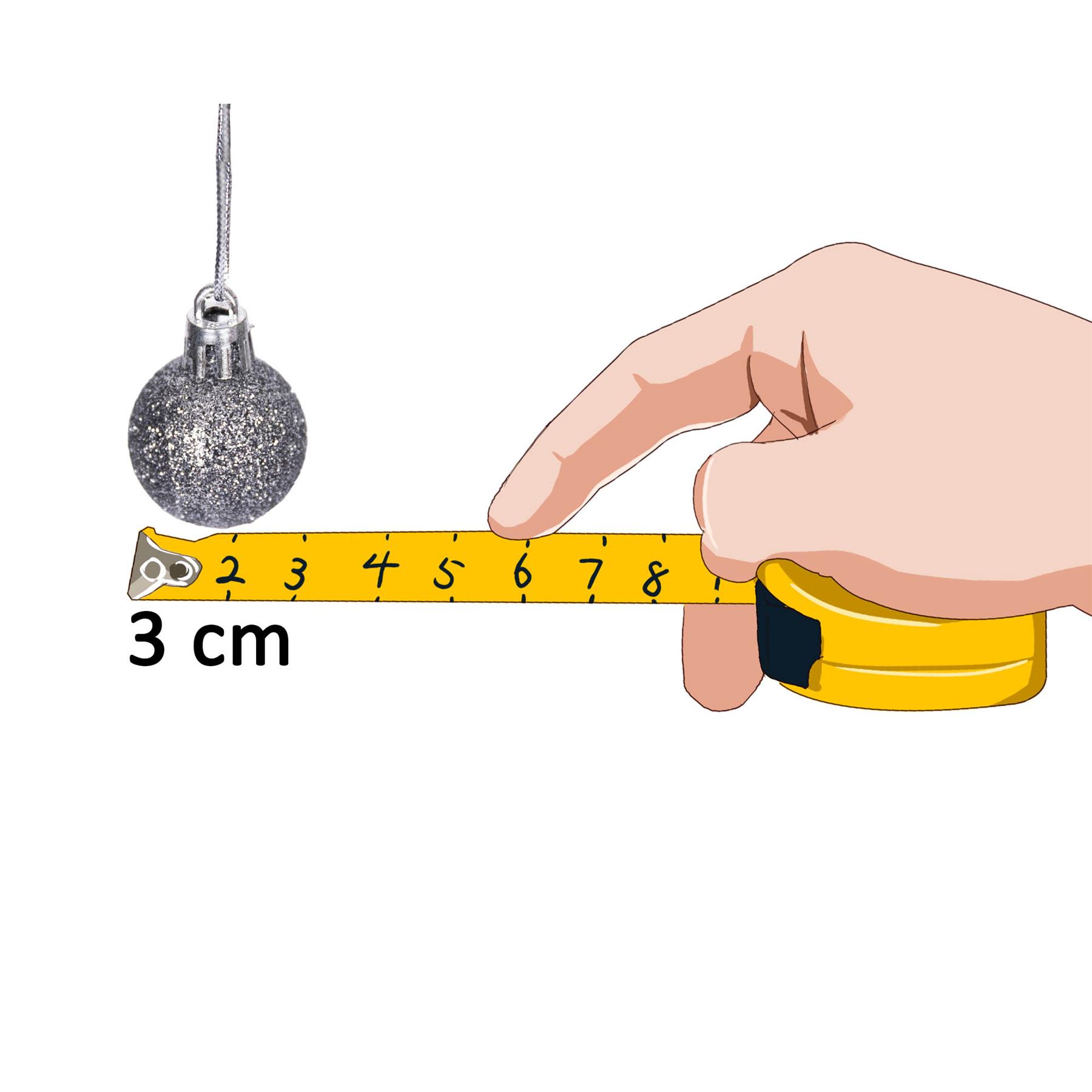 Christmas Baubles Tree Ornament Shiny Glitter Balls Xmas Hanging Decoration 30mm - Picture 62 of 109