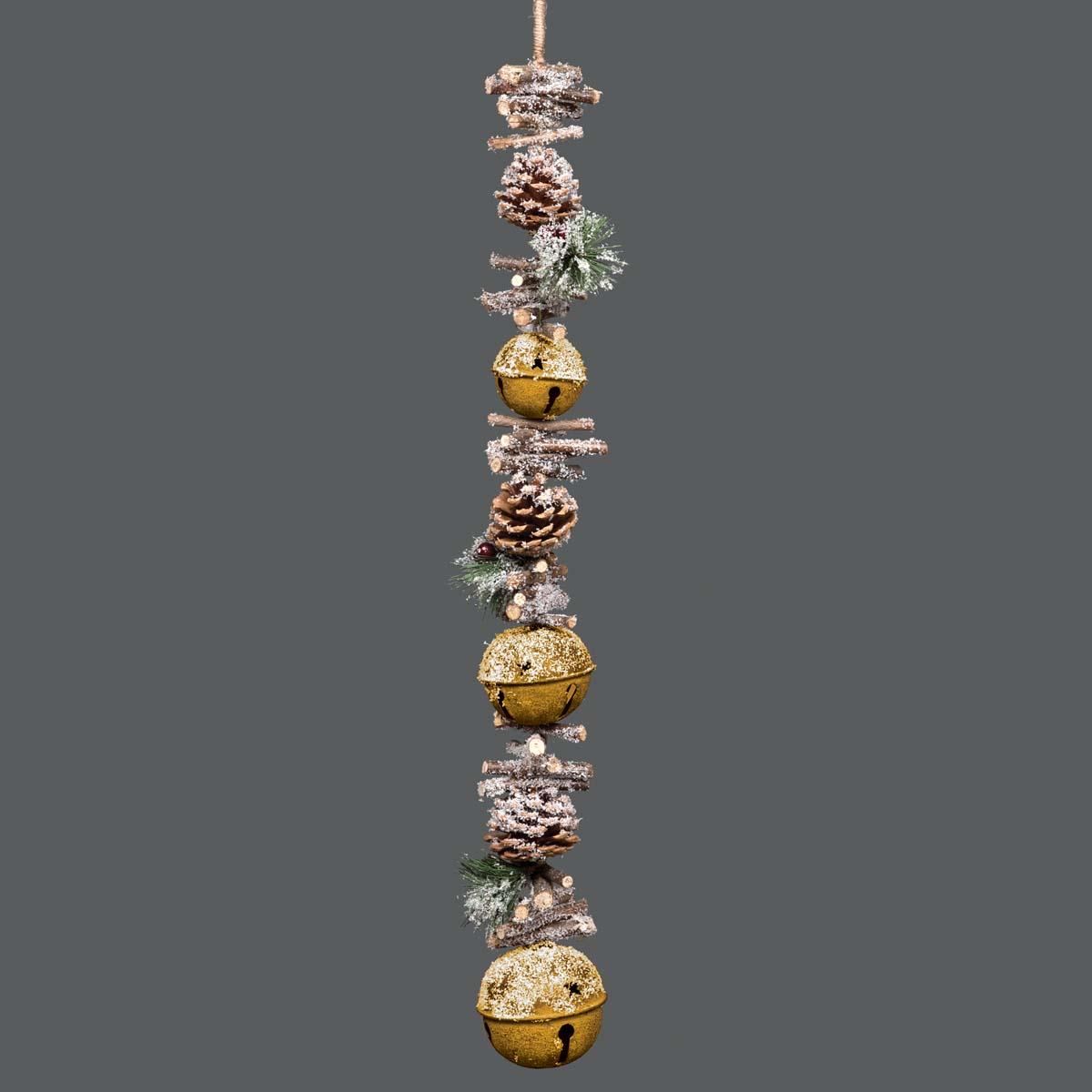 Christmas Garland Hanging Decoration Jingle Bells Xmas Tree Ornaments 33/50/90CM - Picture 15 of 46