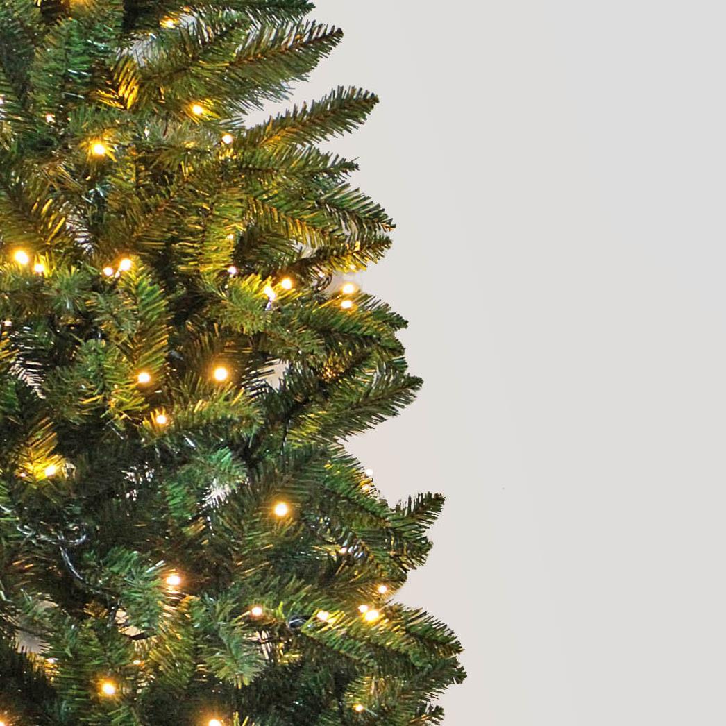 Christmas Tree Pre Lit Slim Pencil Pine Green Artificial Bushy XMAS Decor 4-8FT - Picture 41 of 79