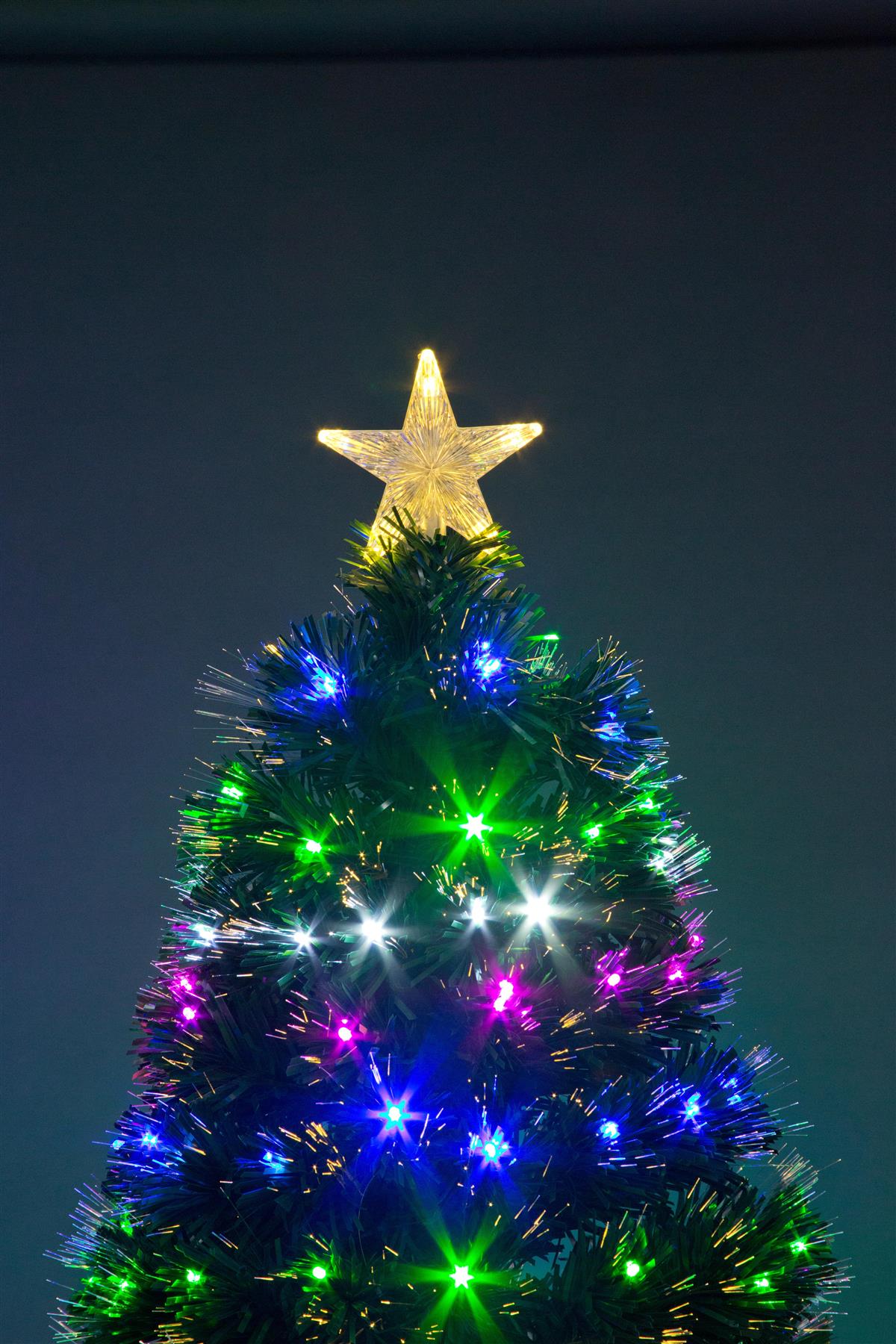 LED Fibre Optic Christmas Tree Remote Controlled Various Effects Xmas