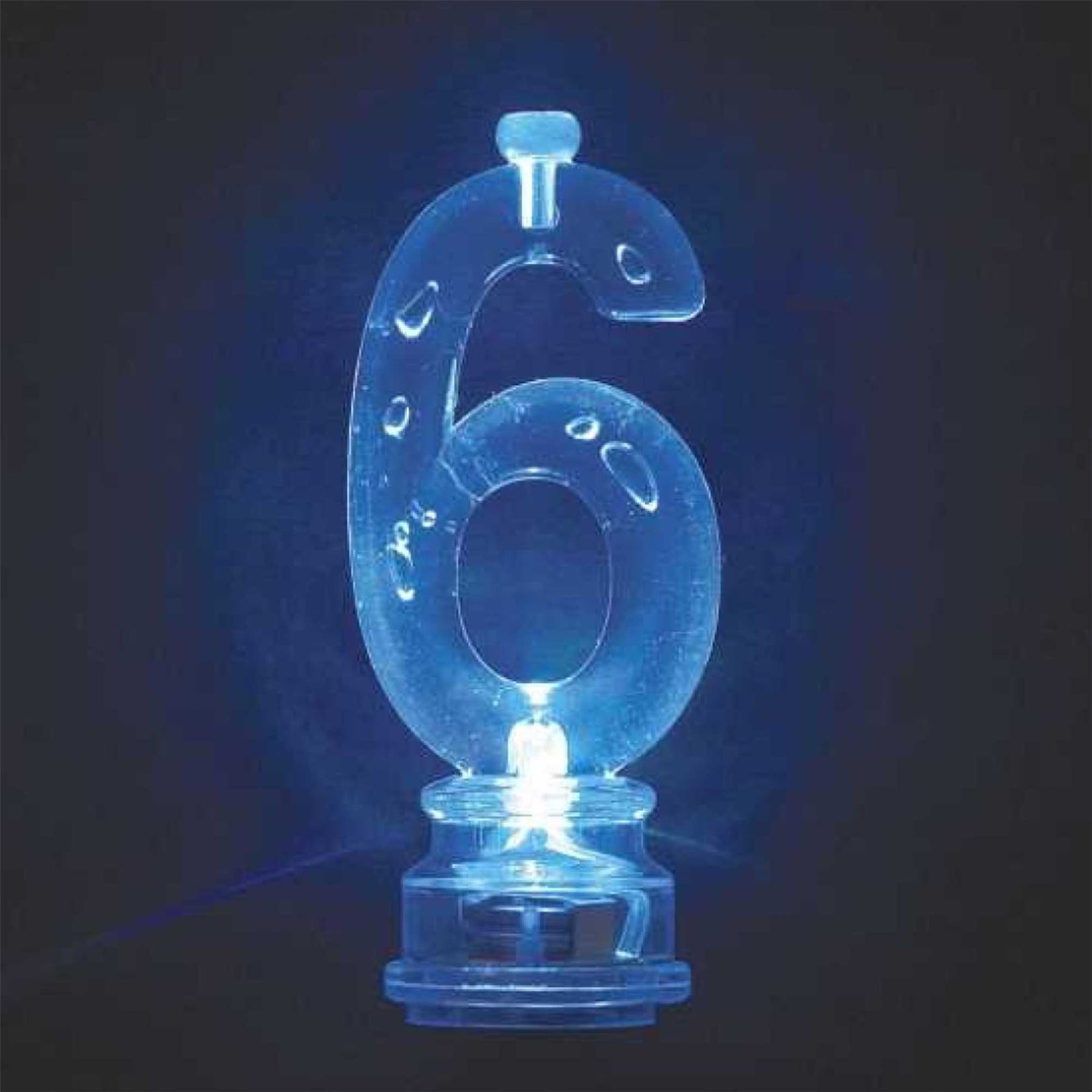 Number 0-9 LED Flashing Candle Holders Birthday Anniversary All Age Cake Toppers - Picture 27 of 41