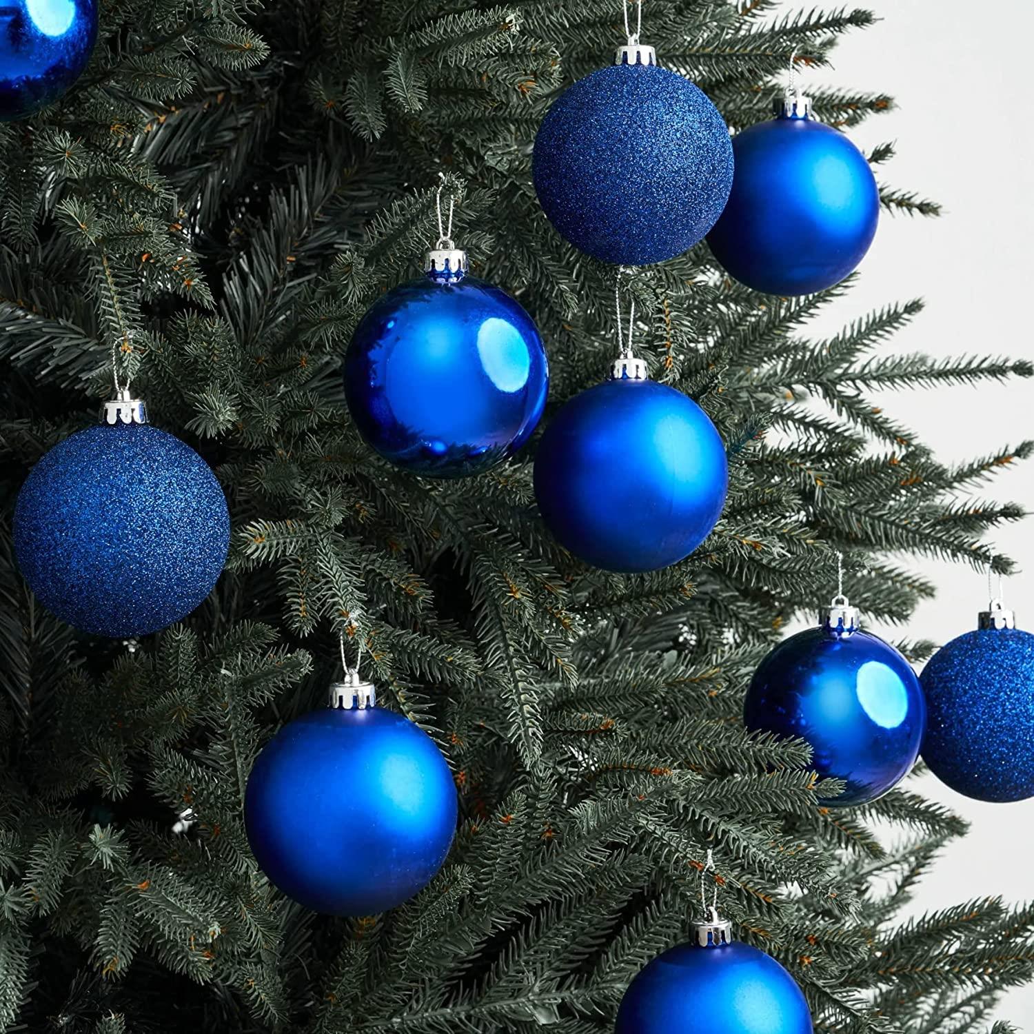 Christmas Baubles Tree Ornament Shiny Glitter Balls Xmas Hanging Decoration 30mm - Picture 12 of 109