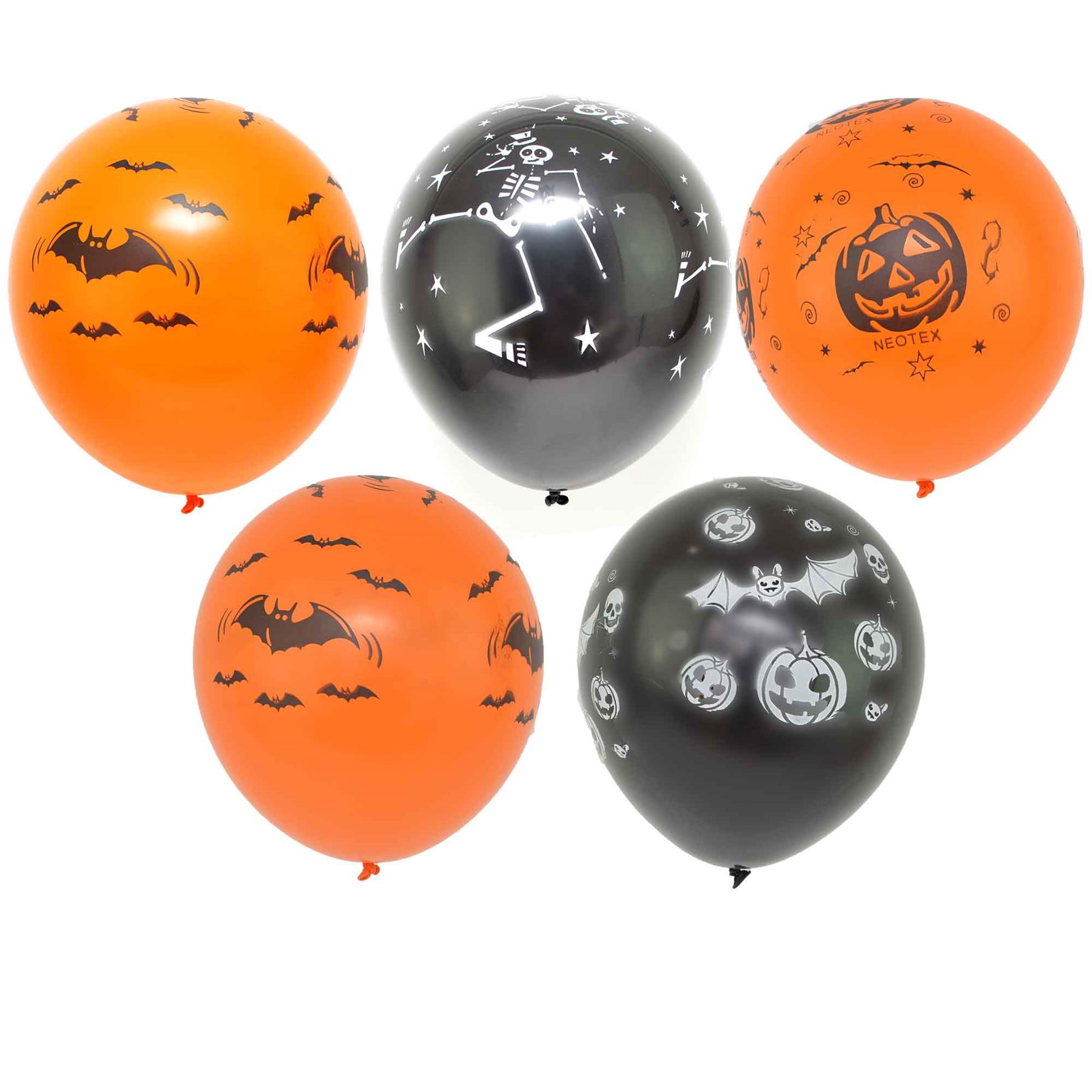 Orange Black Balloons Halloween Trick & Trick Scary Spooky Horror Party Decor - Picture 12 of 16
