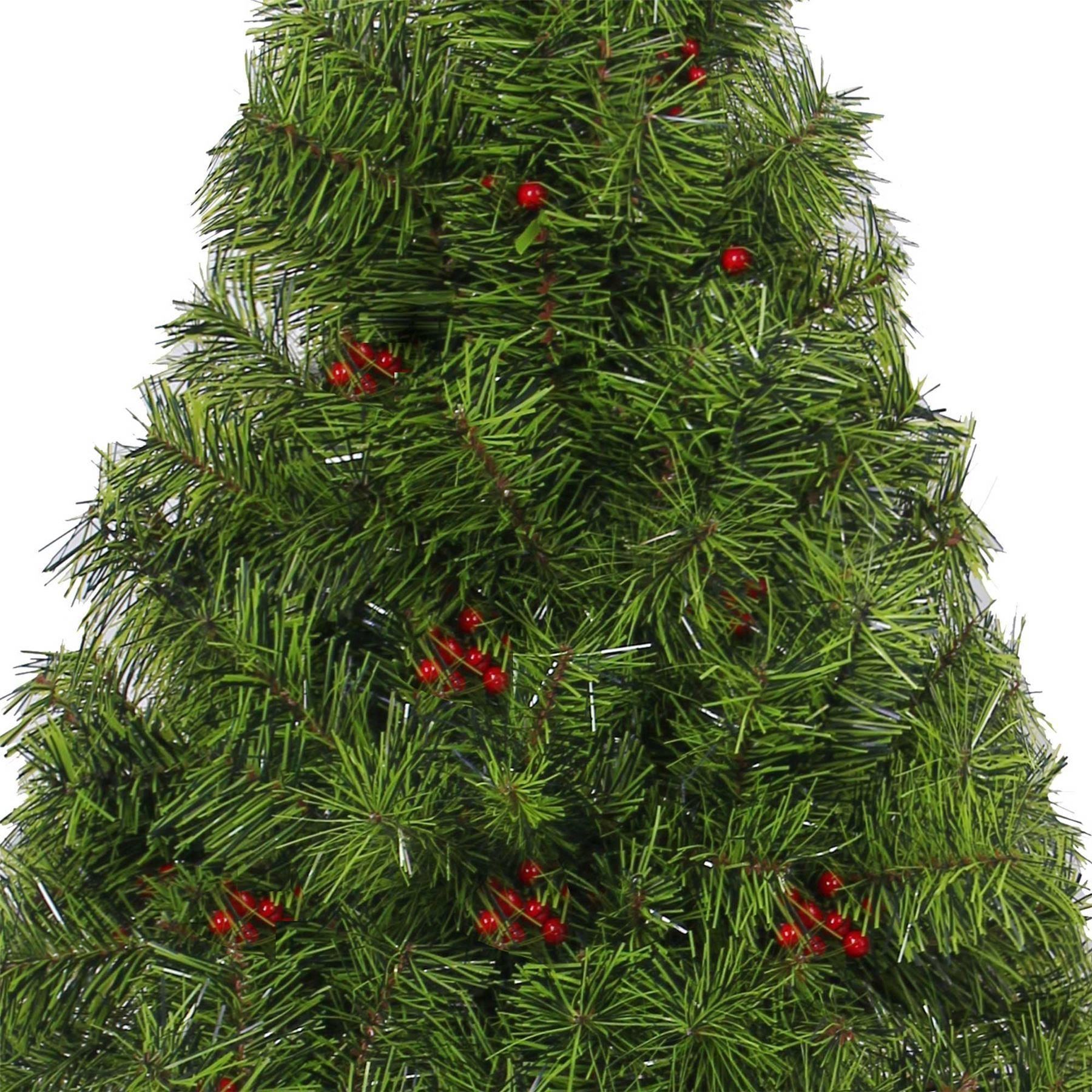 Bushy Green Artificial Christmas Tree Berries Xmas Home Decorations 4ft to 7ft - Picture 17 of 19