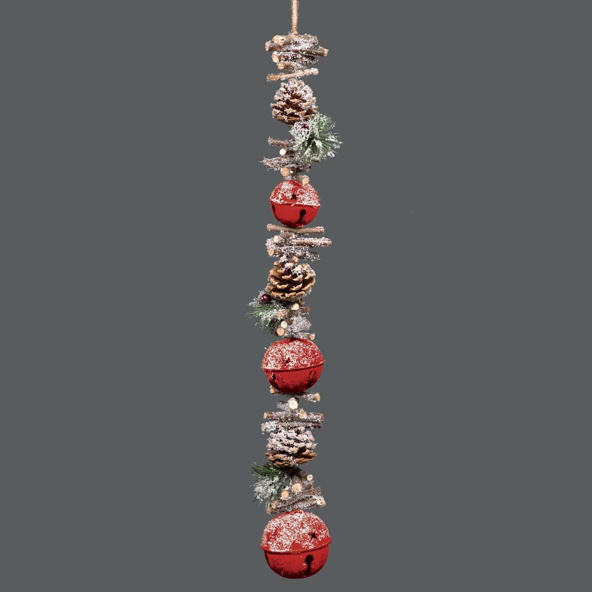 Christmas Garland Hanging Decoration Jingle Bells Xmas Tree Ornaments 33/50/90CM - Picture 29 of 46