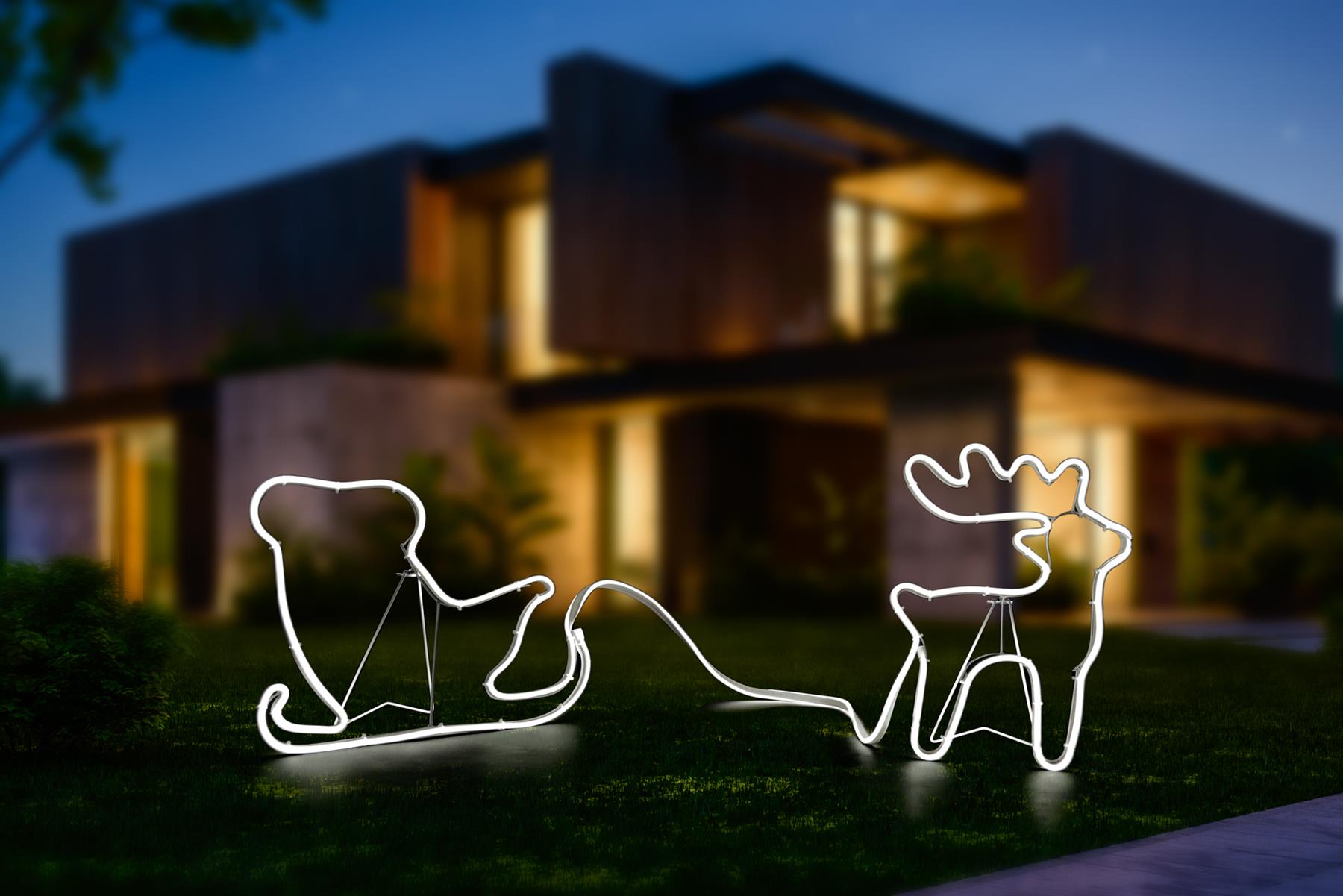 Neon Rope Lights Silhouette Christmas Outdoor Wall Garden Xmas Home Decoration - Picture 17 of 47