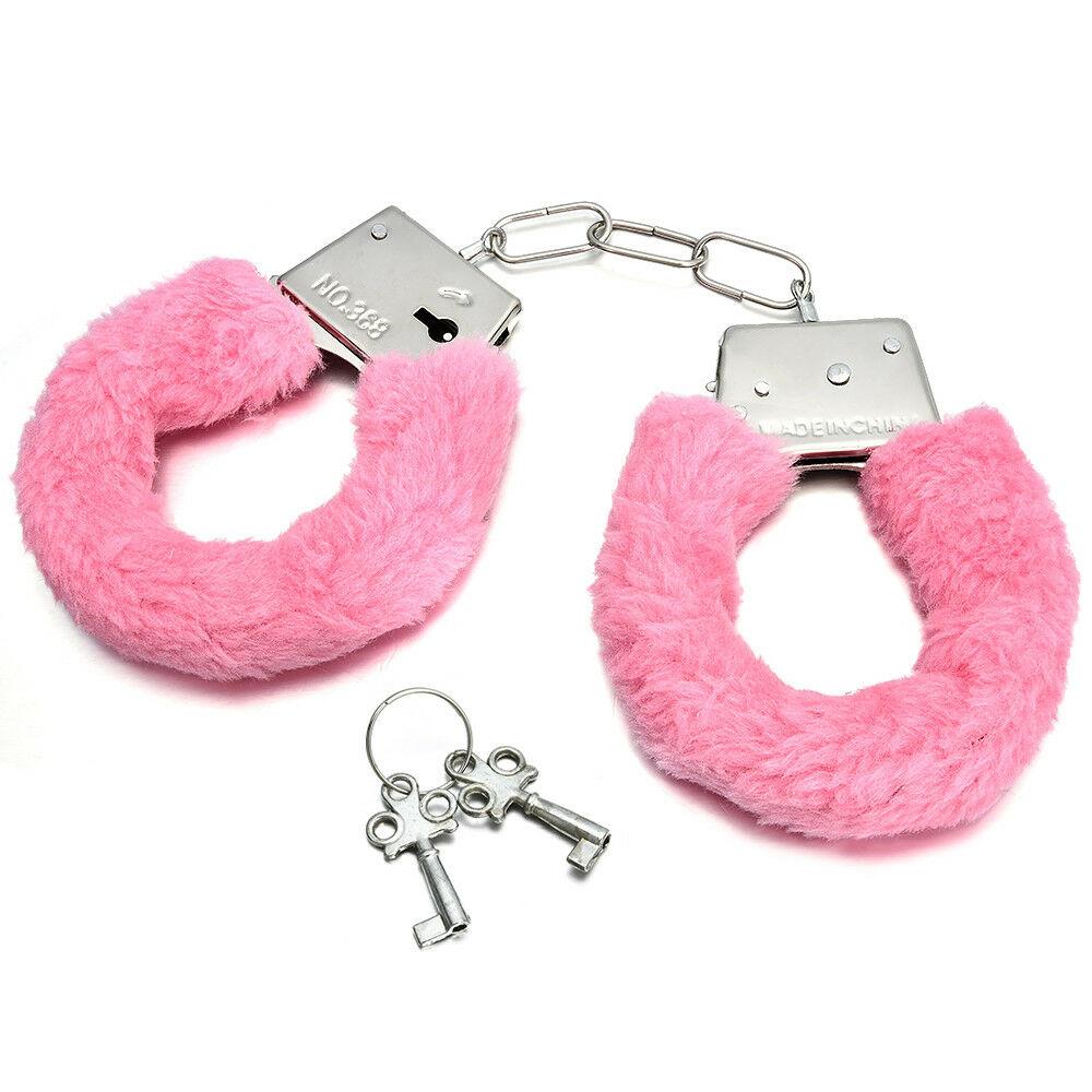 Fluffy Furry Handcuffs Fancy Dress Hen Night Stag Party Props Police Role Play - Picture 13 of 22